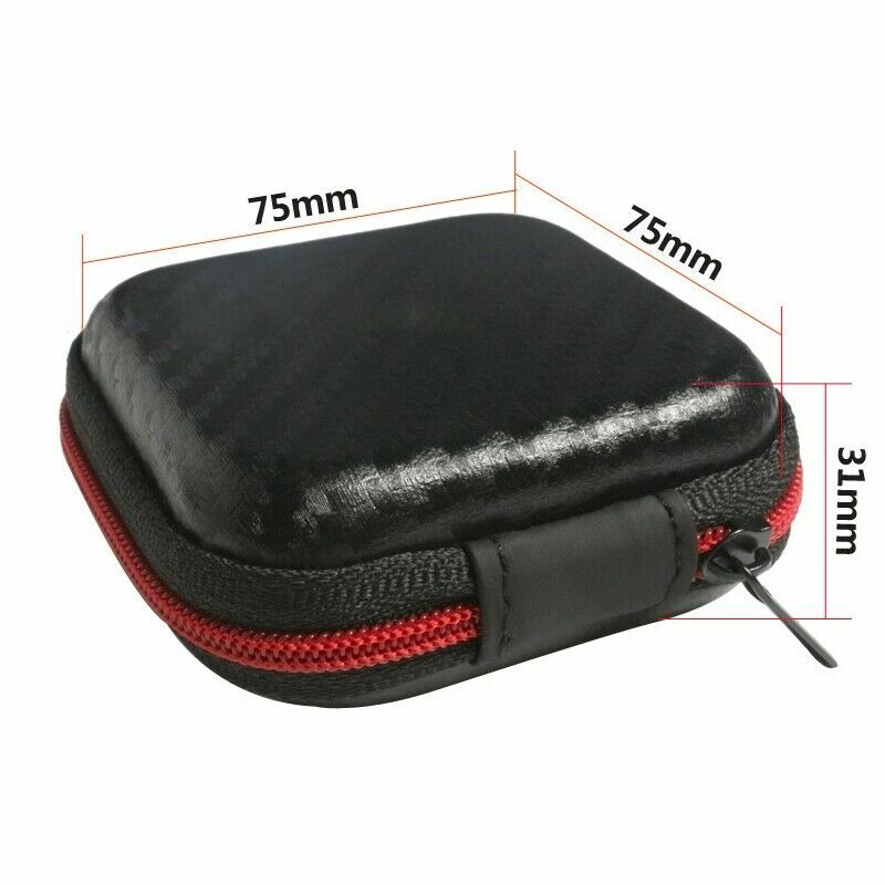 1X Storage Case Bag Box Zipper for Hearing Aids Earbuds hands free USA