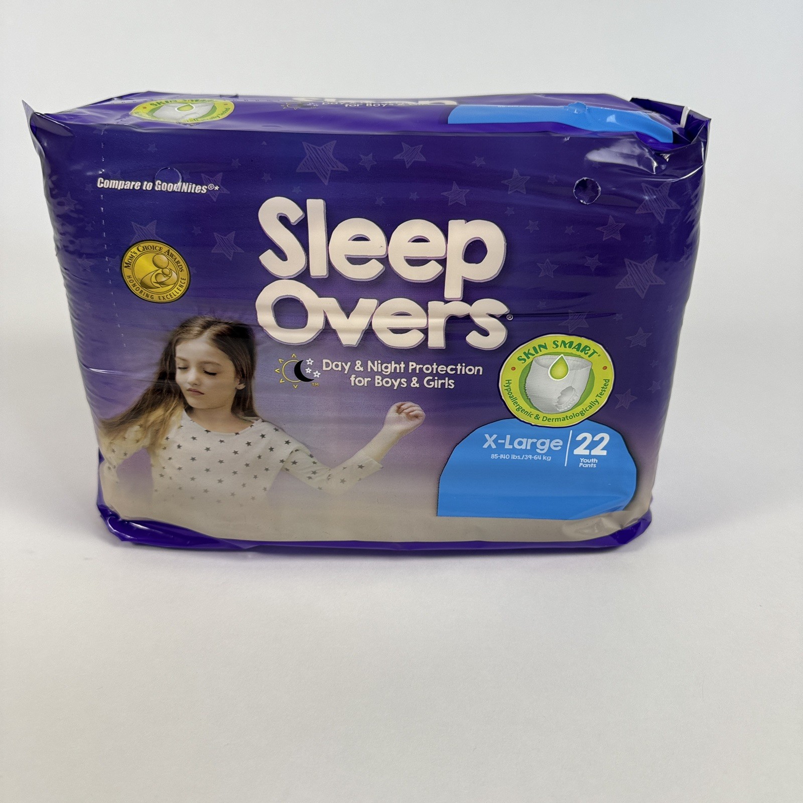 Sleep Overs Youth Underwear X-Large 85-140 lbs 4 Packs 22 Ct -88 Total Garments