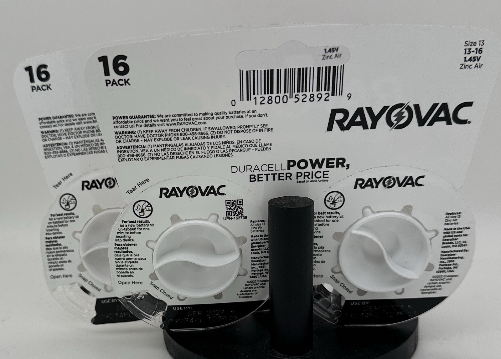 Hearing Aid Batteries, Size 13, 32 Pack