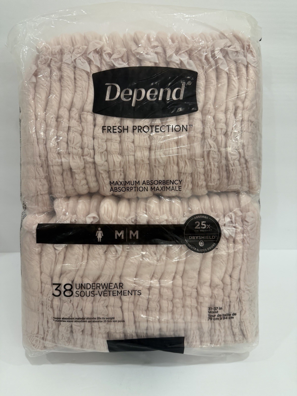 Depend Fresh Protection Adult Incontinence Underwear for Women M 38 Count NEW!