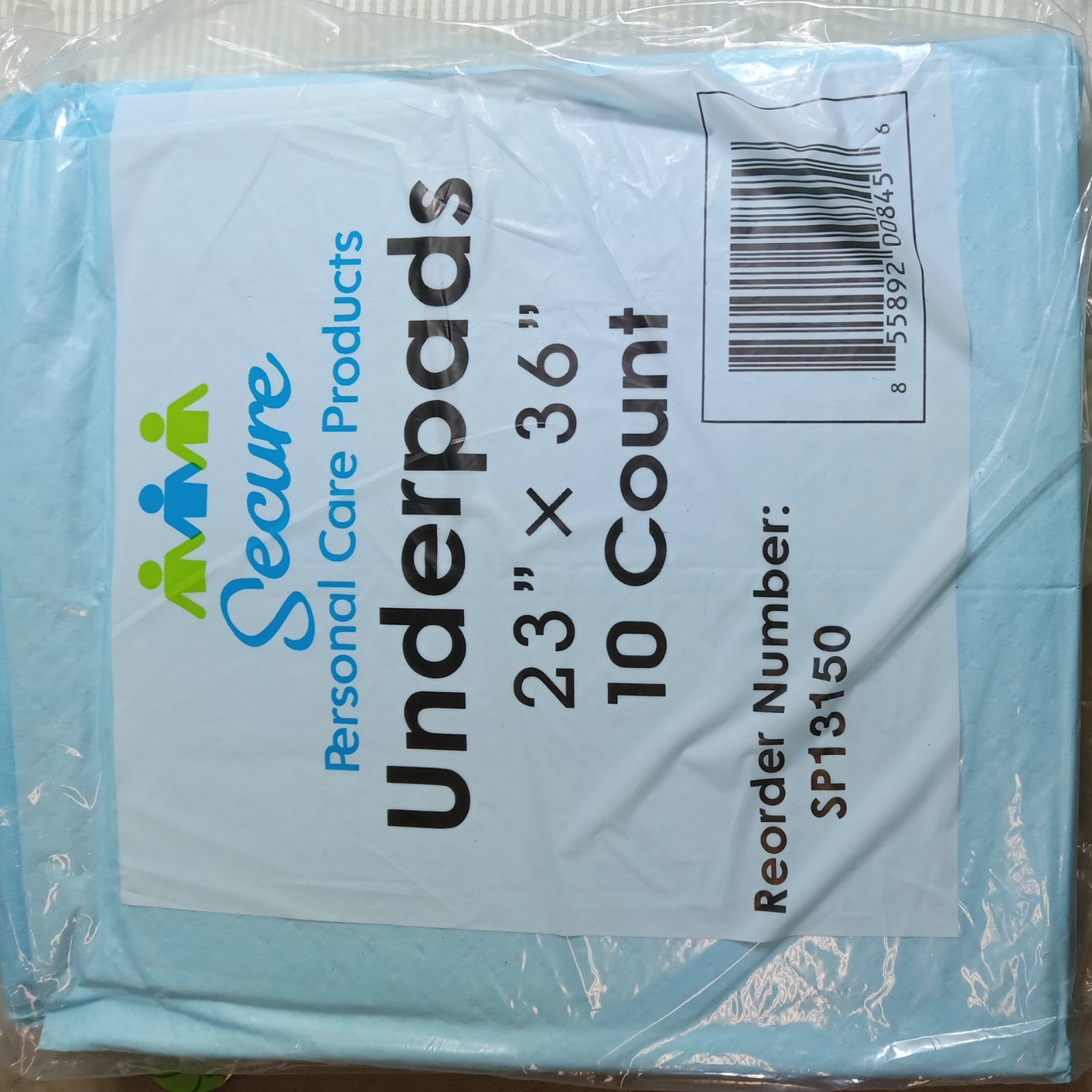 100 Secure Personal Care Products Under Pads 23×36 (15 Bags Of 10) SP13150
