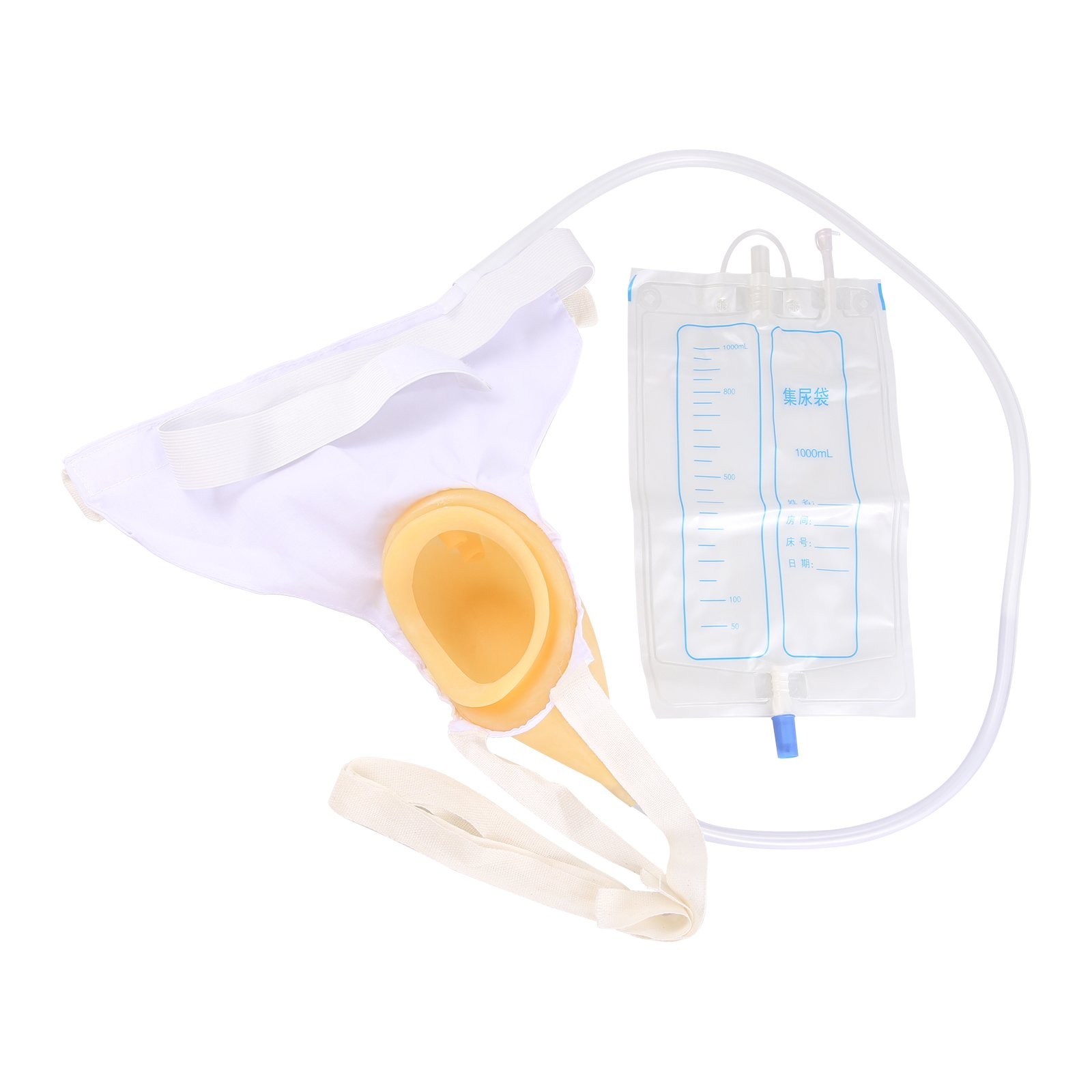 Female 1000ml Portable Wearable Urinal Urine Bag Collector Toilet Travel Pee Bag