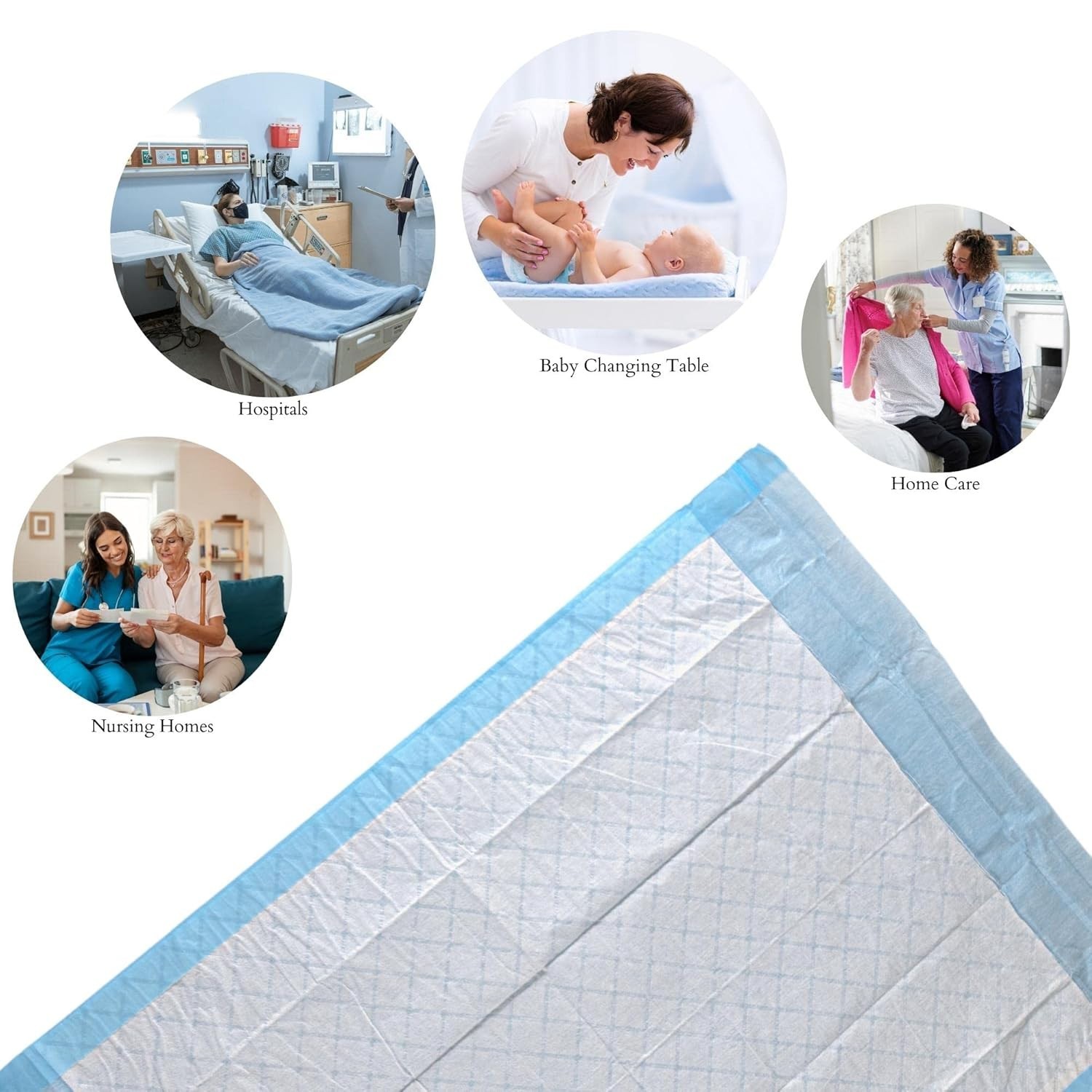 Skin-Friendly Disposable Underpads 17”x24” for Effective Protection (25 ct)