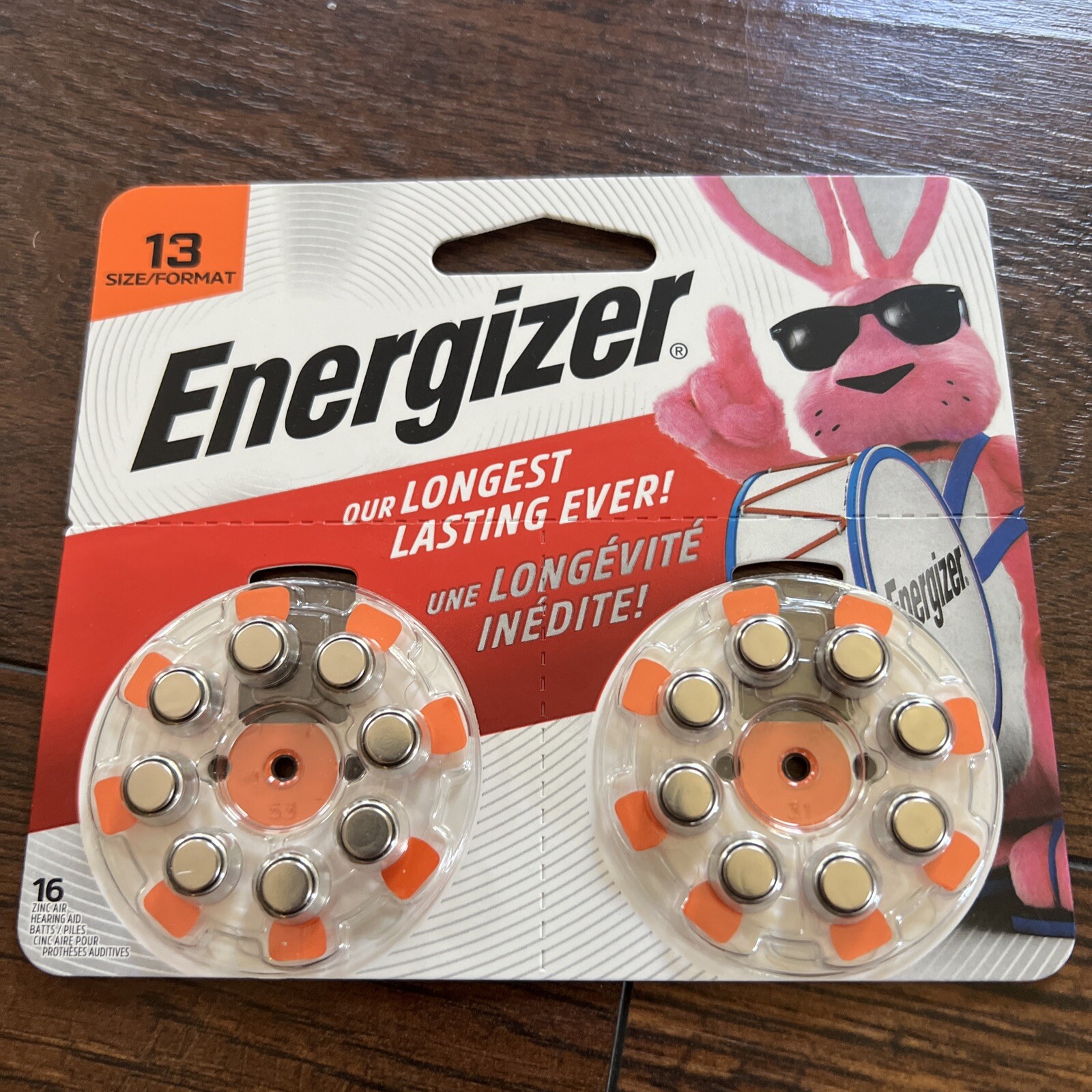 Energizer Size 13 Zinc Air Hearing Aid Batteries Pack Of 16 Expires 2026-04-22