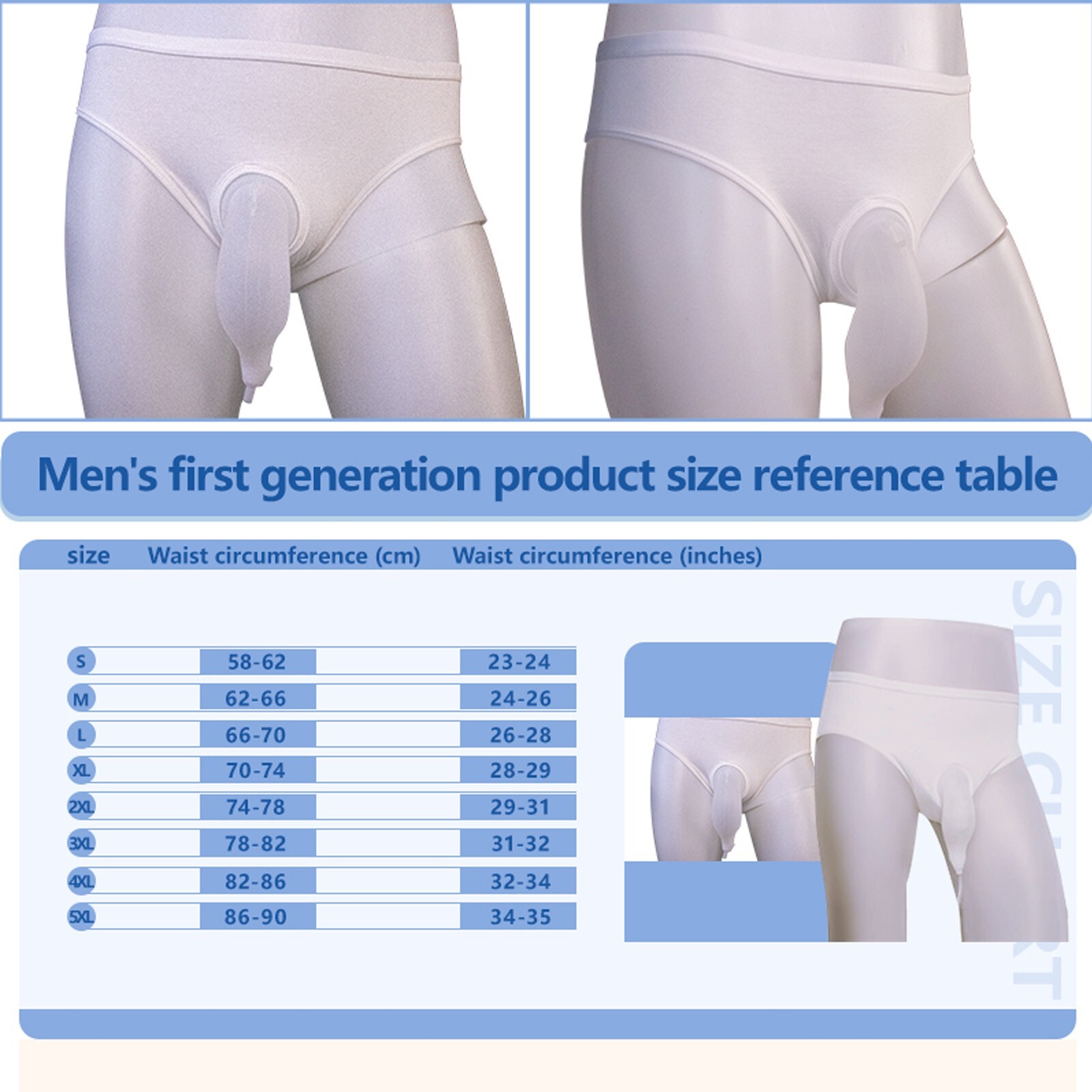 Incontinence Care Triangle Pants Urinary Catheter Underwear Male Elderly Patie M