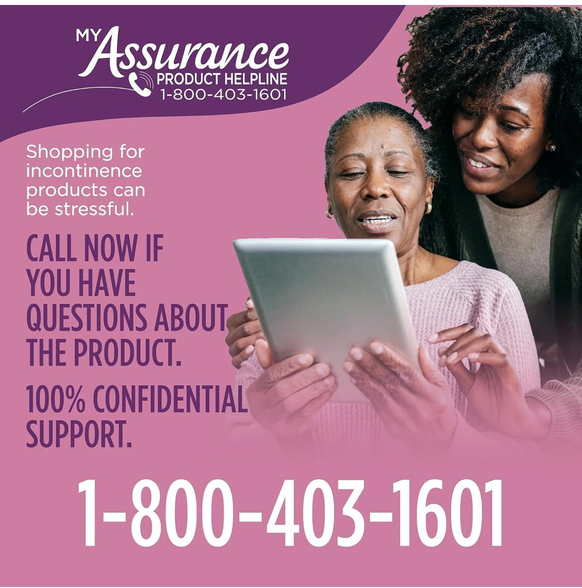 Assurance Women’s Maximum Absorbancy Underwear, S/M, (54 Count)