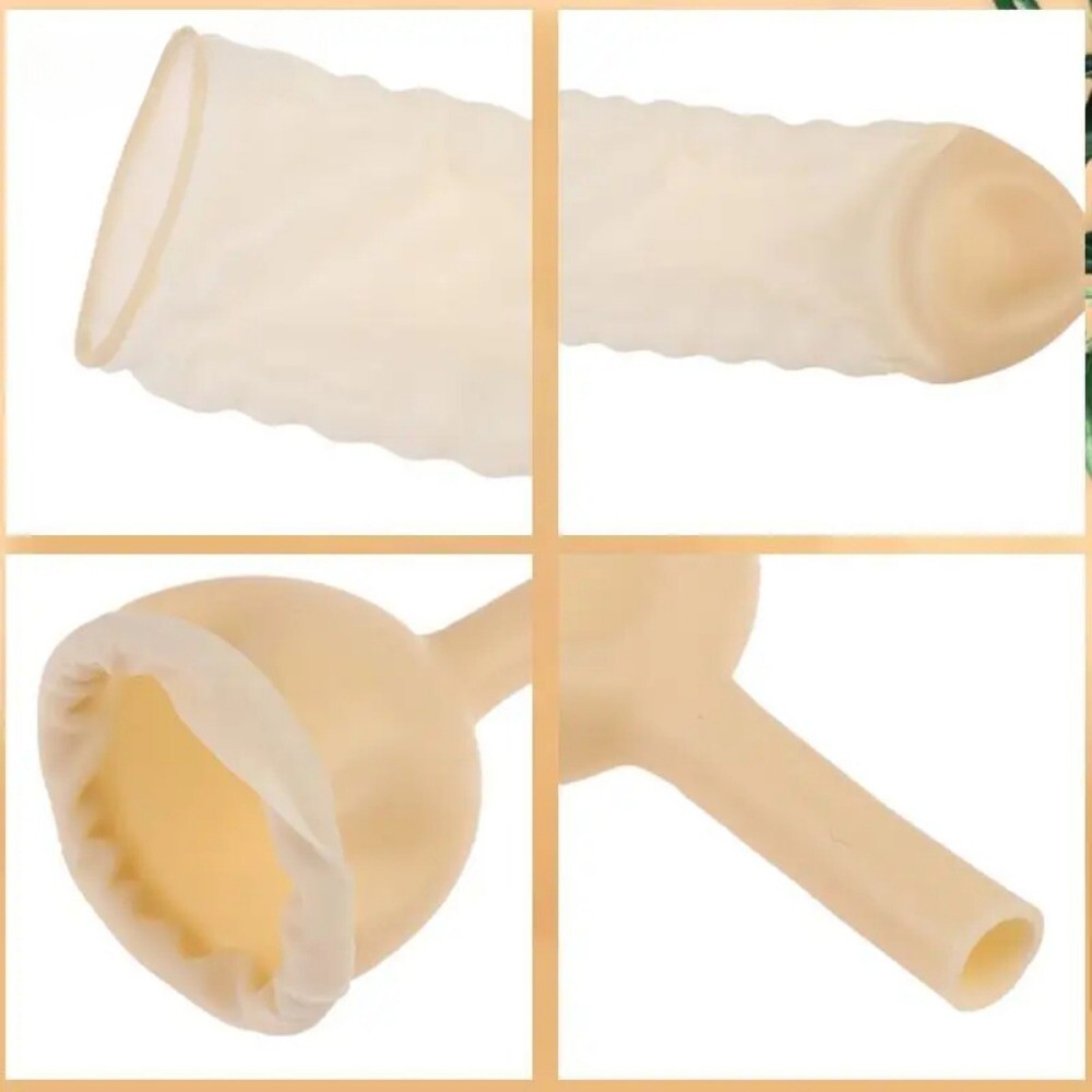 1PC Male Drainage Collector Latex Cover with 1000ml Urine Catheter Strap Leg Bag