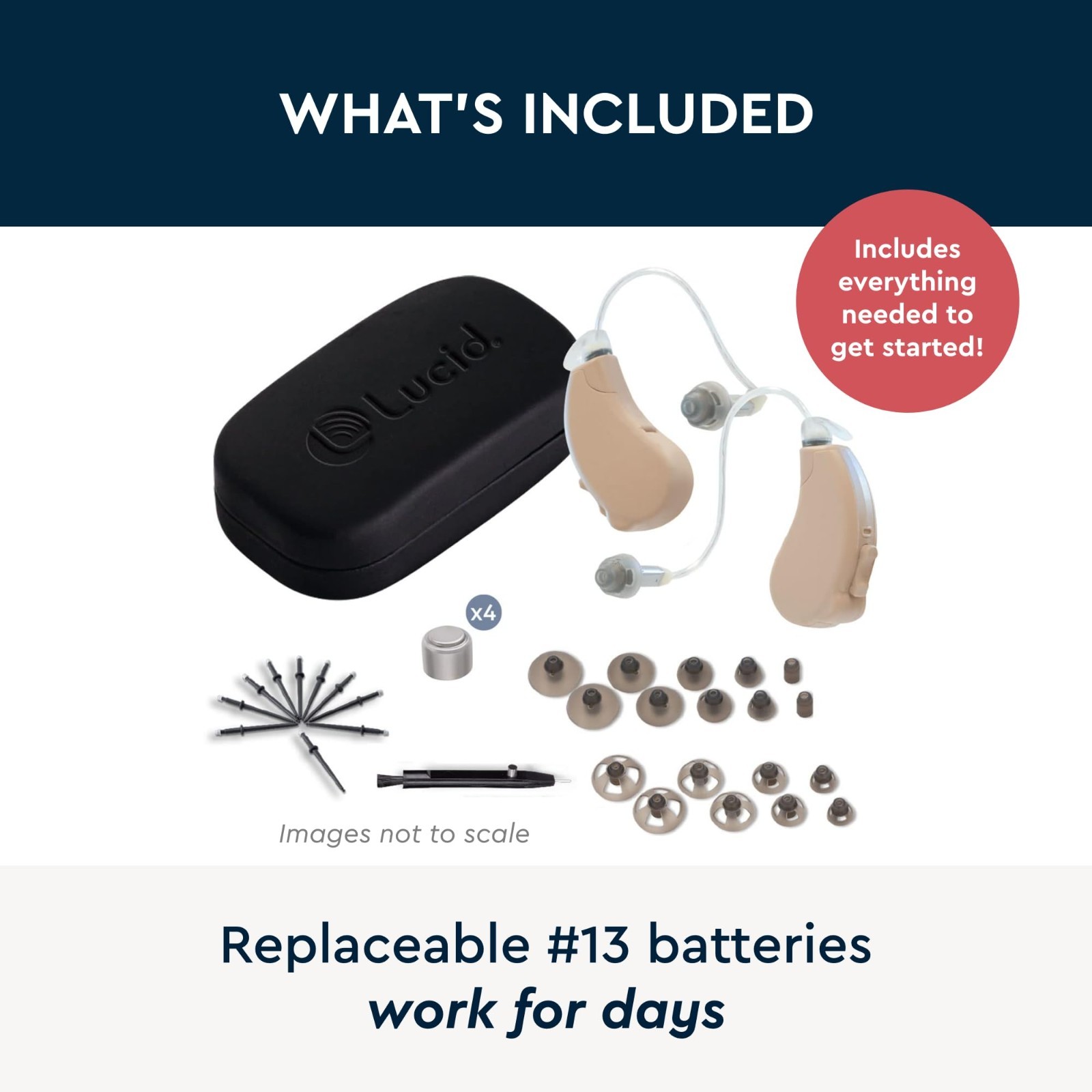 Lucid Hearing Engage Android Hearing Aids 10077 OTC Bluetooth BTE
