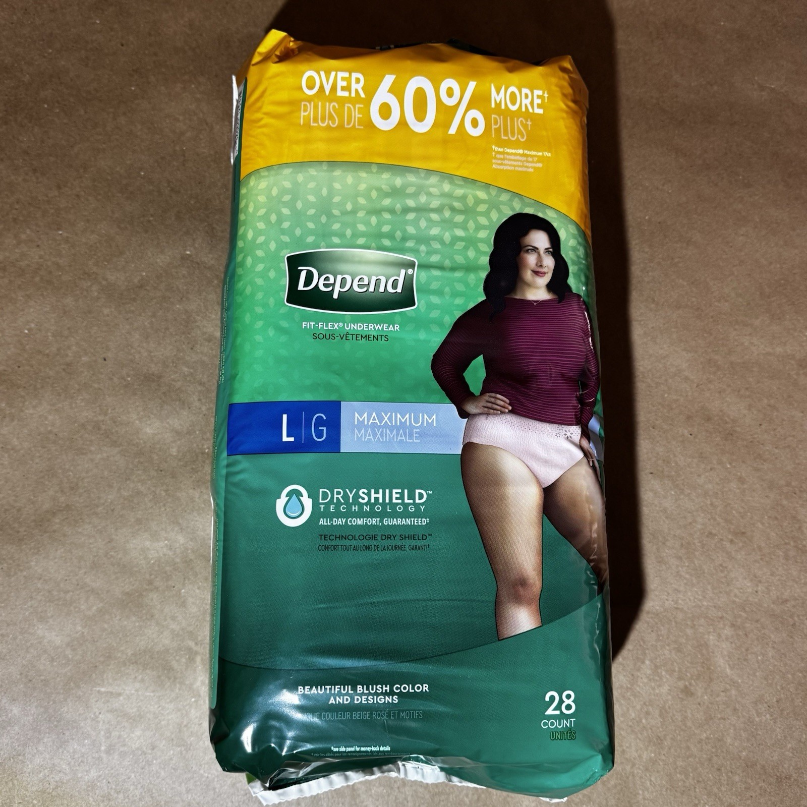 Depend Fit-Flex Incontinence Women’s Underwear Large Maximum Absorbency 28 Ct