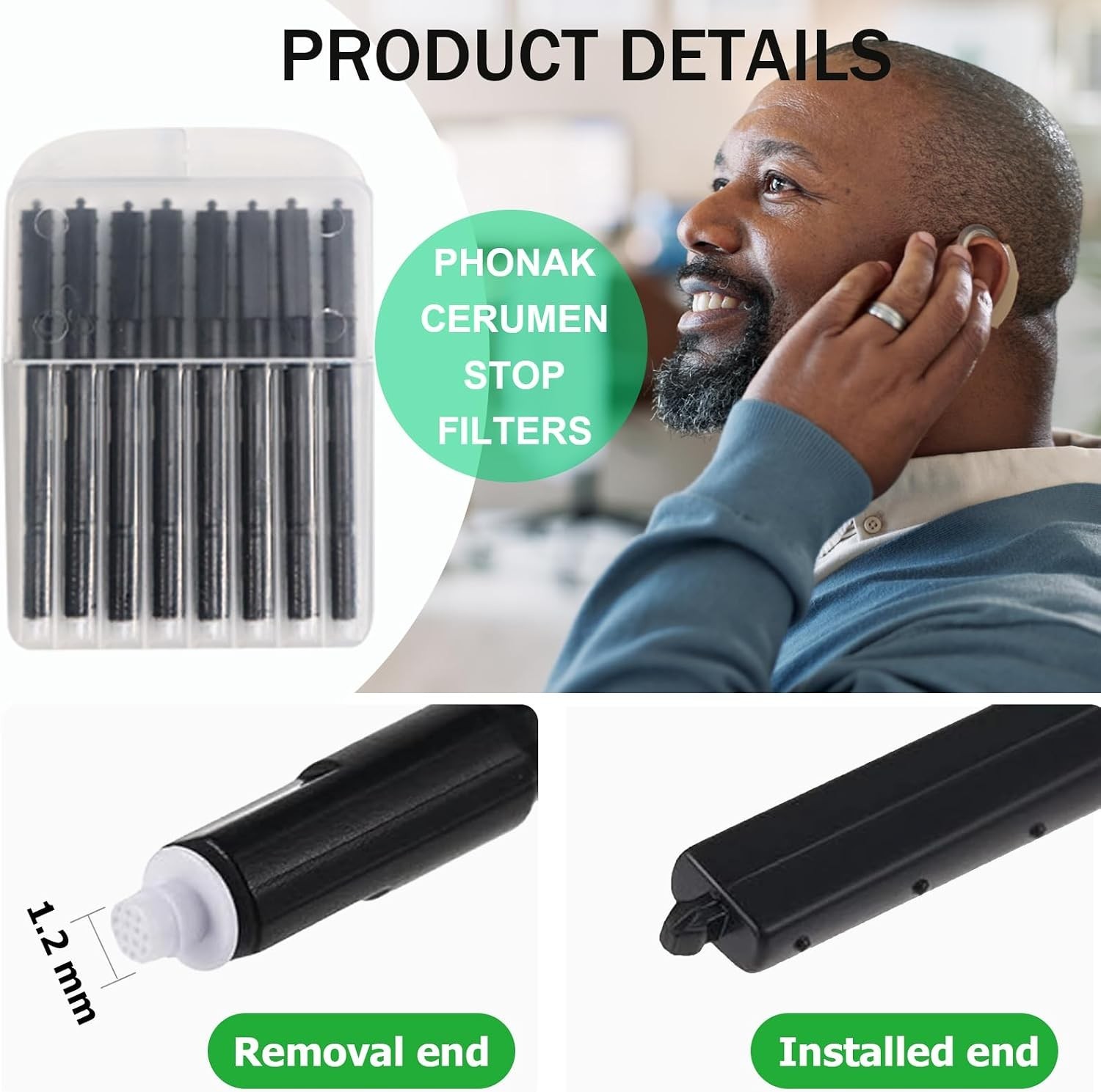 (40 Pcs)Cerustop Wax Guard Filters for Hearing Aids Supplies for Phonak, Hearing