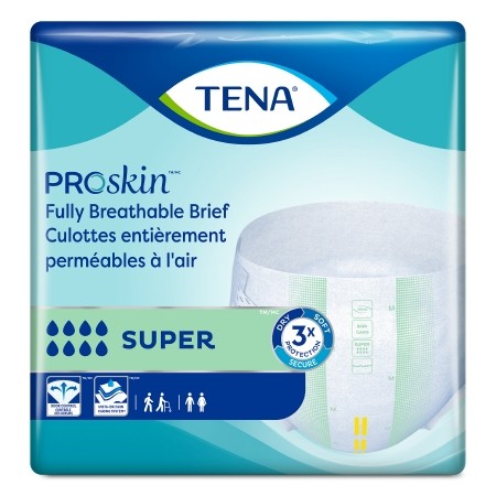 Unisex Adult Incontinence Brief TENA ProSkin Stretch™ Super 3X-Large Disposable