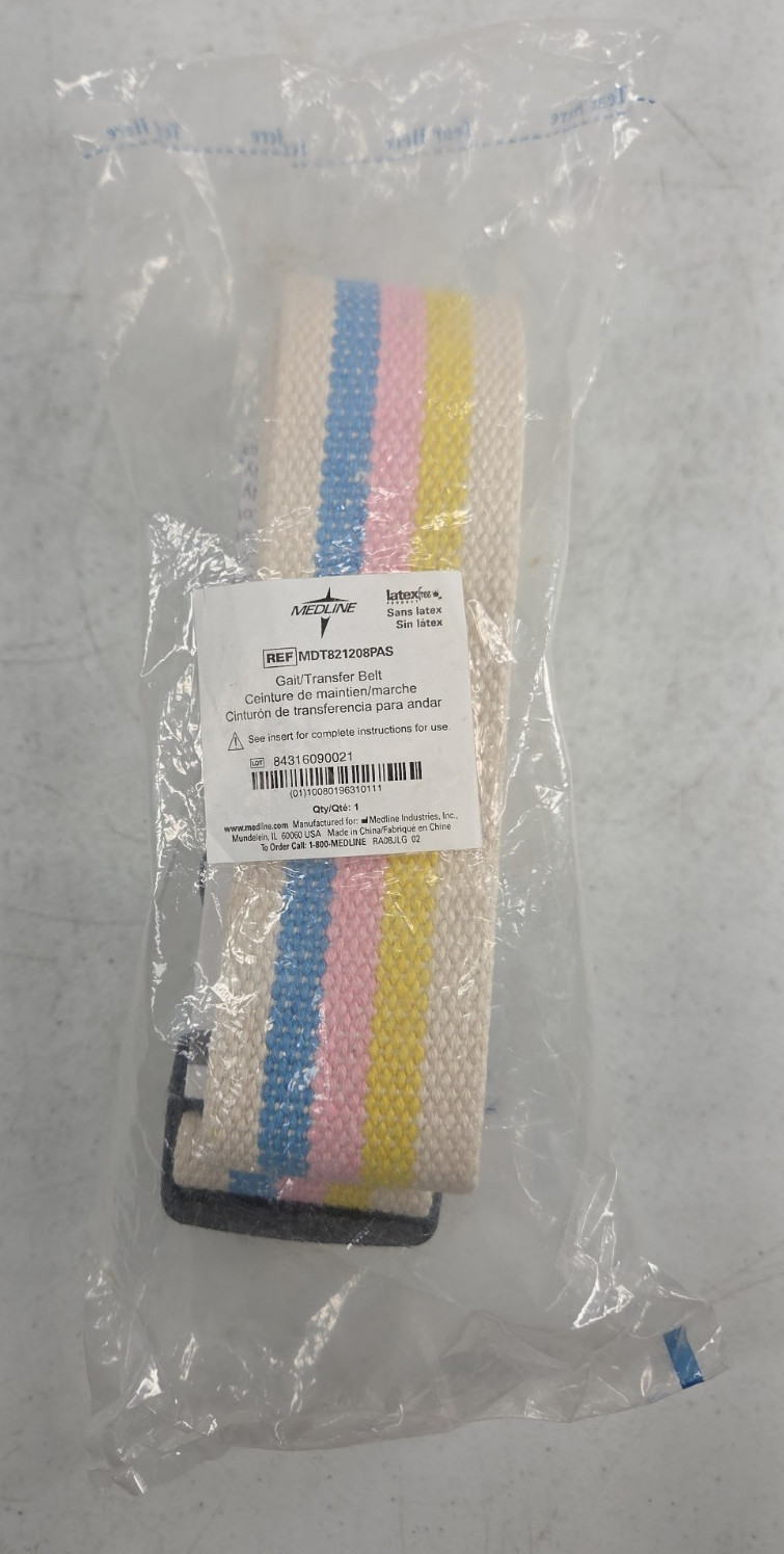 Medline Gait Transfer Belt Colorful New