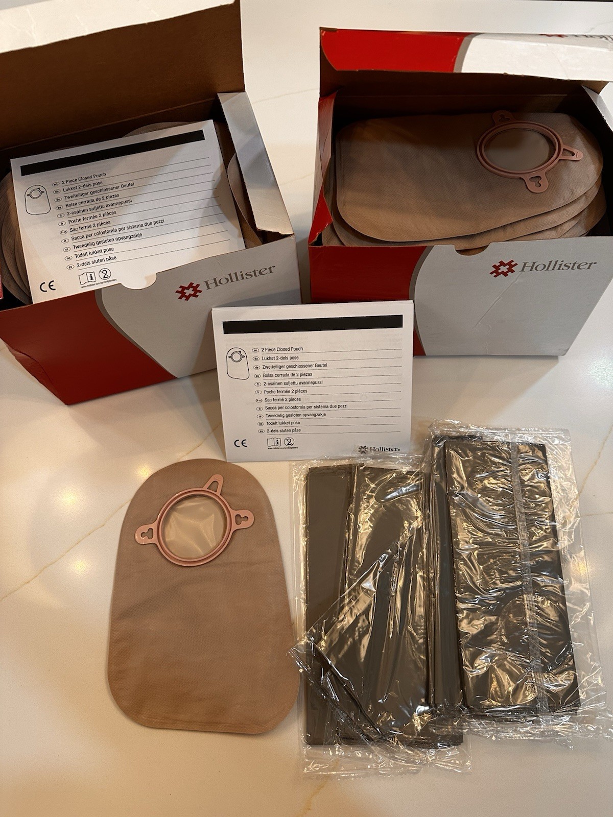 Hollister 18373 Closed End Ostomy Pouches, 60-Pack Exp 2028 Lot Of 2 Boxes READ