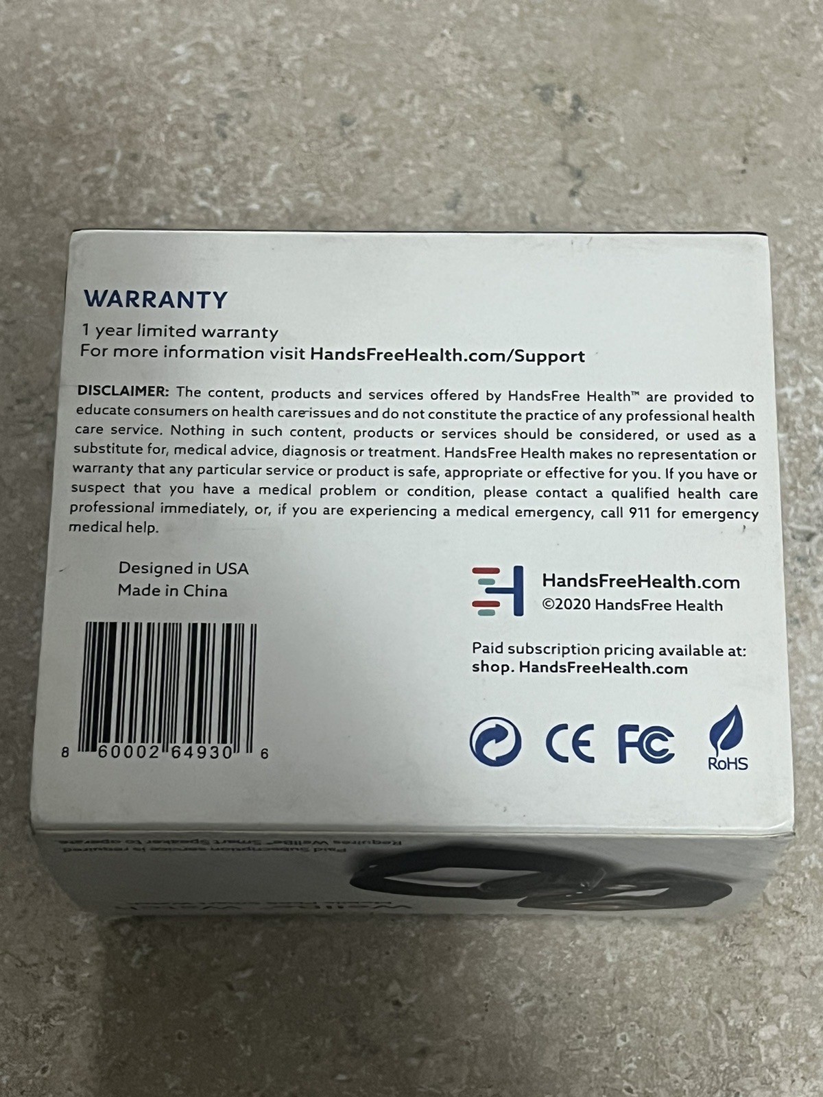 Hands Free Health WellBe Watch Medical Alert Smartwatch 24/7 Emergency Response