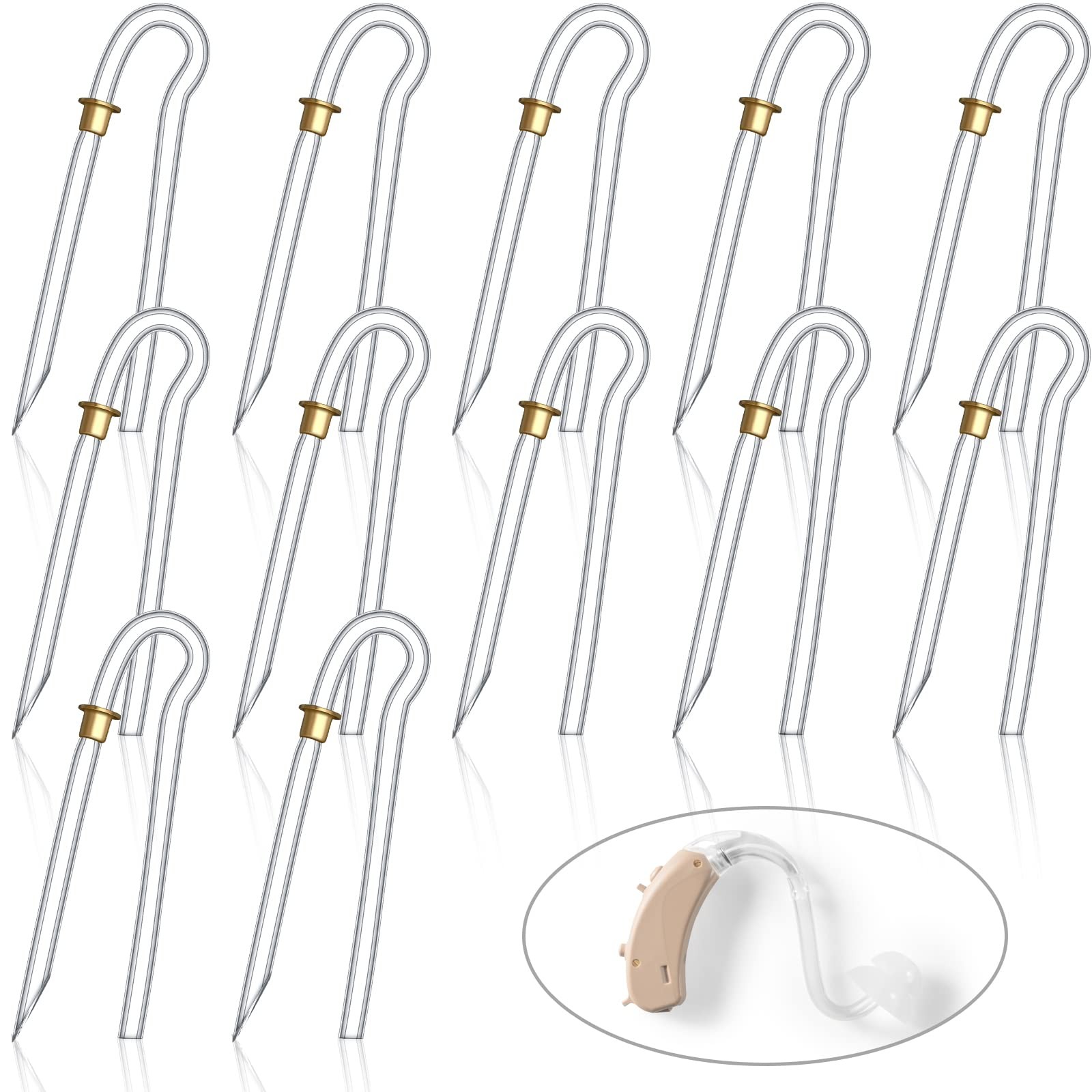 12 Pcs Hearing Aid Tubes Preformed BTE Earmold Tubing 3.5 x 2 mm Aid…