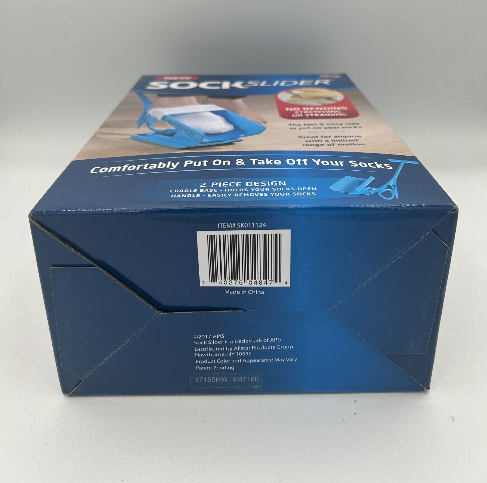 Allstar Innovations Blue Sock Slider As Seen On TV Put On Take Off Socks Shoes