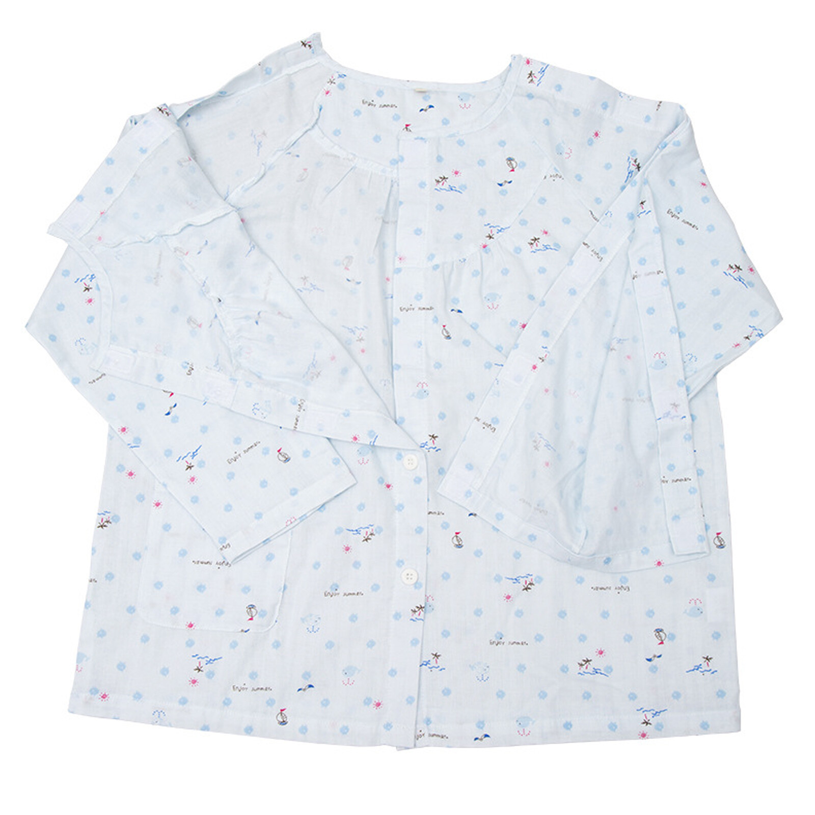 Woman Men Hospital Patient Gown Cotton Lightweight Medical Exam Gown Magic Tape