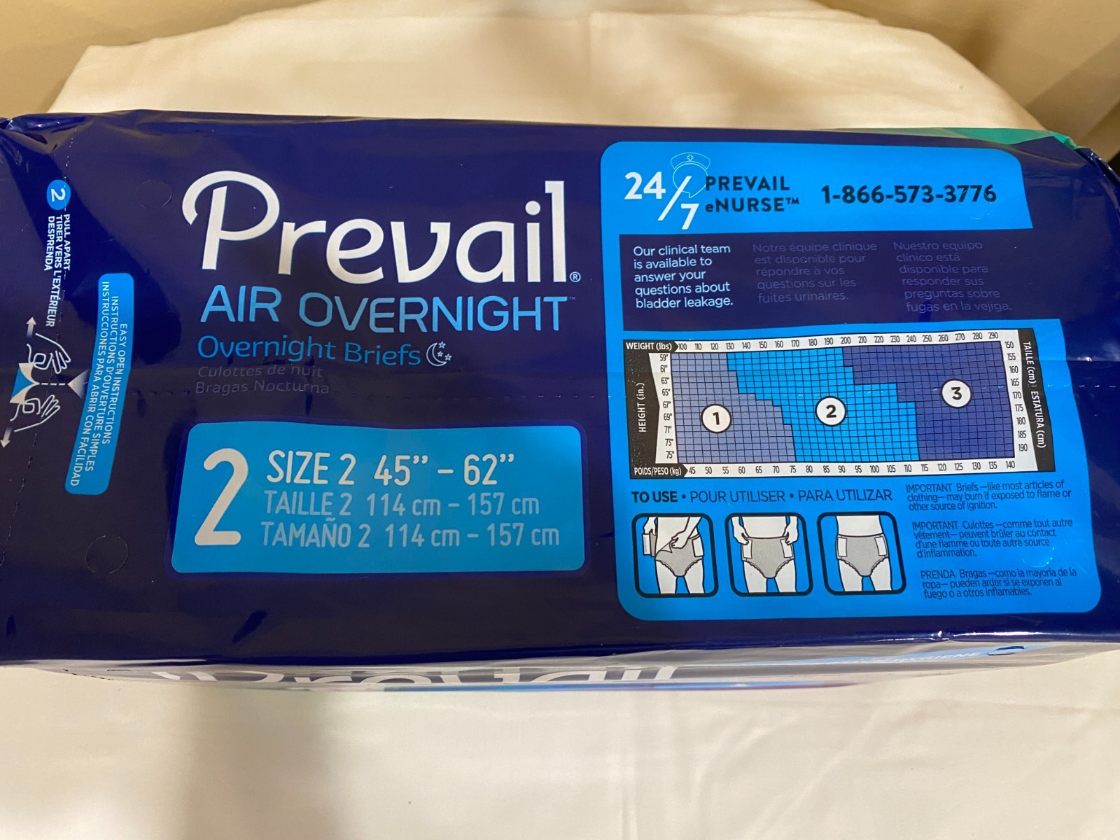 Prevail Incontinence Brief Overnight 18 Ct