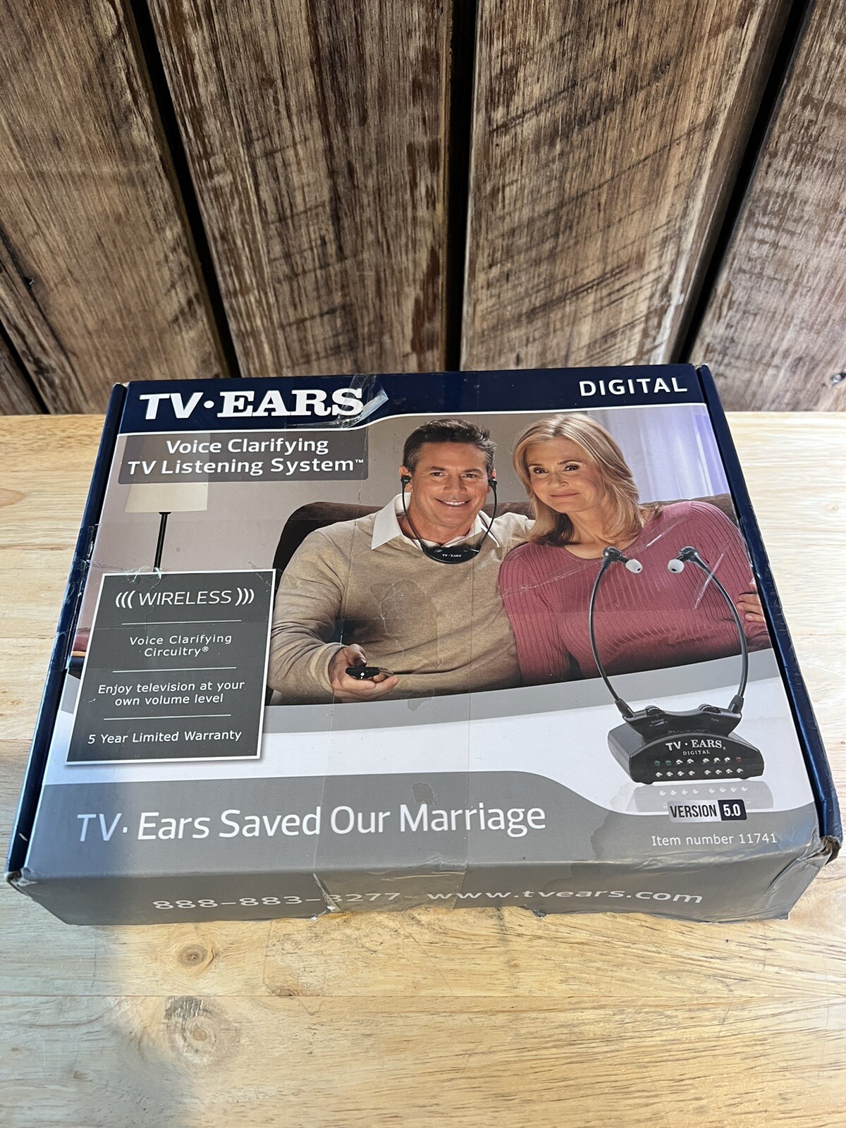 TV Ears 11741 5.0 In-Ear Digital Wireless Hearing System – Black Box has Wear