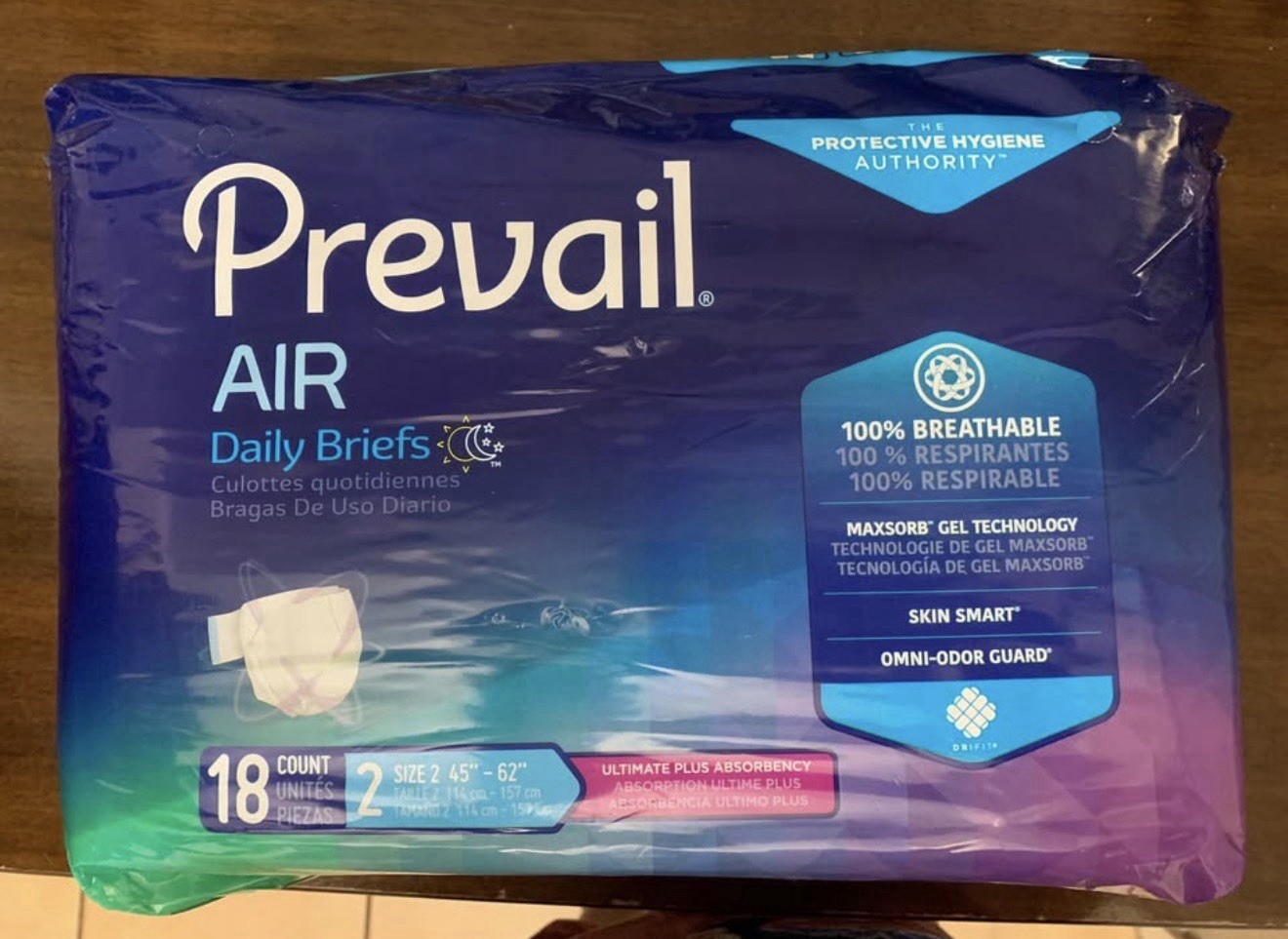 Prevail Air Daily Briefs With Tabs 18 Units Pack