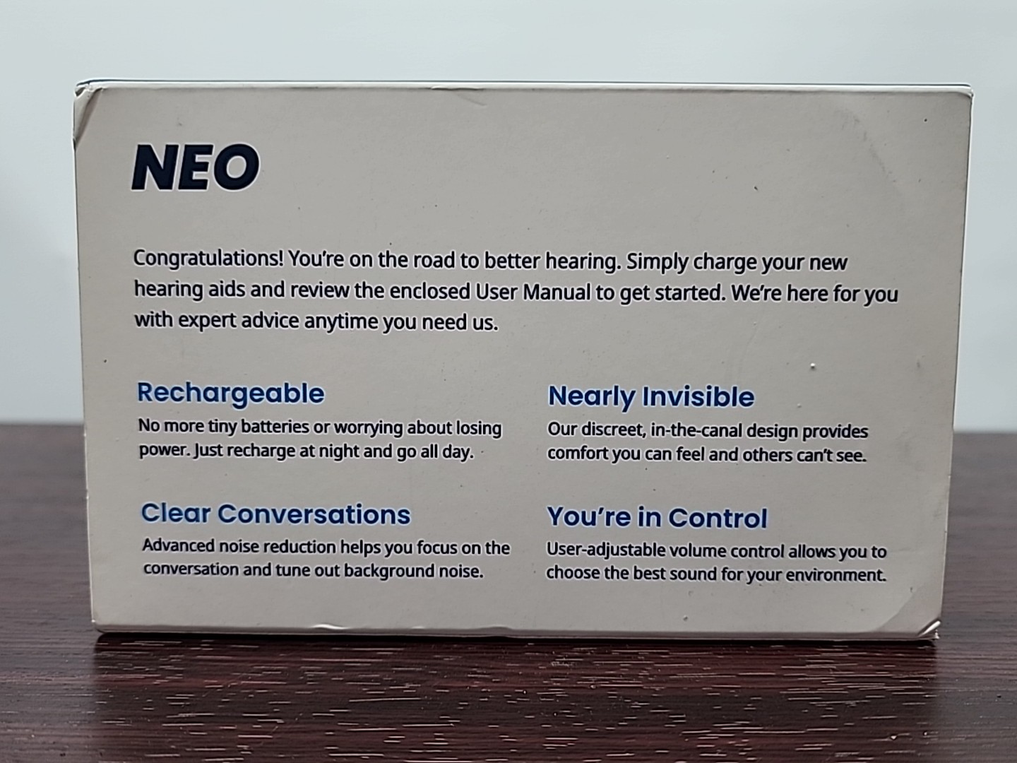 MD Hearing NEO Digital Rechargeable OTC Hearing Aid (Left Side Works Only)