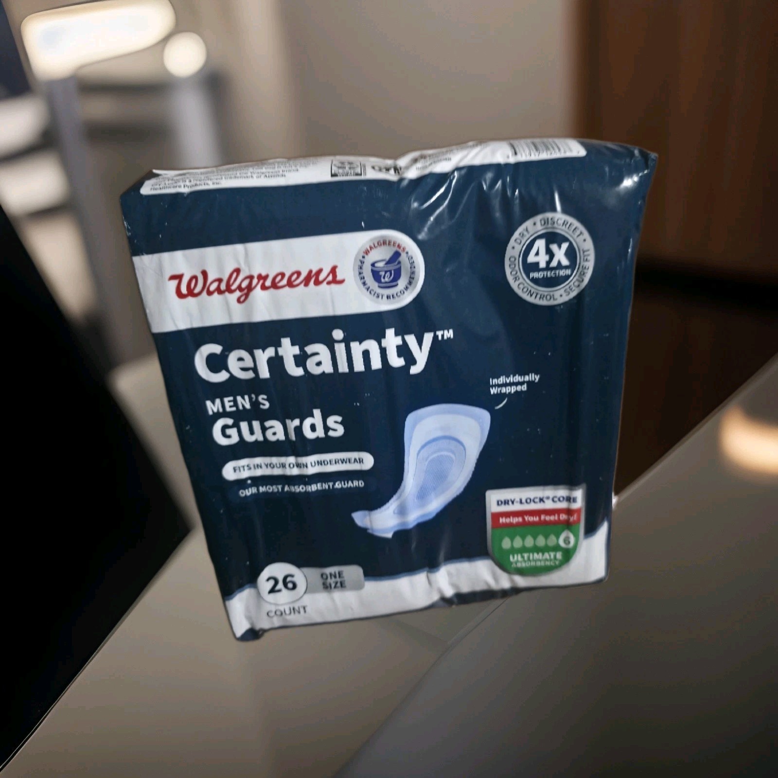 Walgreens Certainty Men’s Guards Incontinence Ultimate Absorbency 26 Count. New