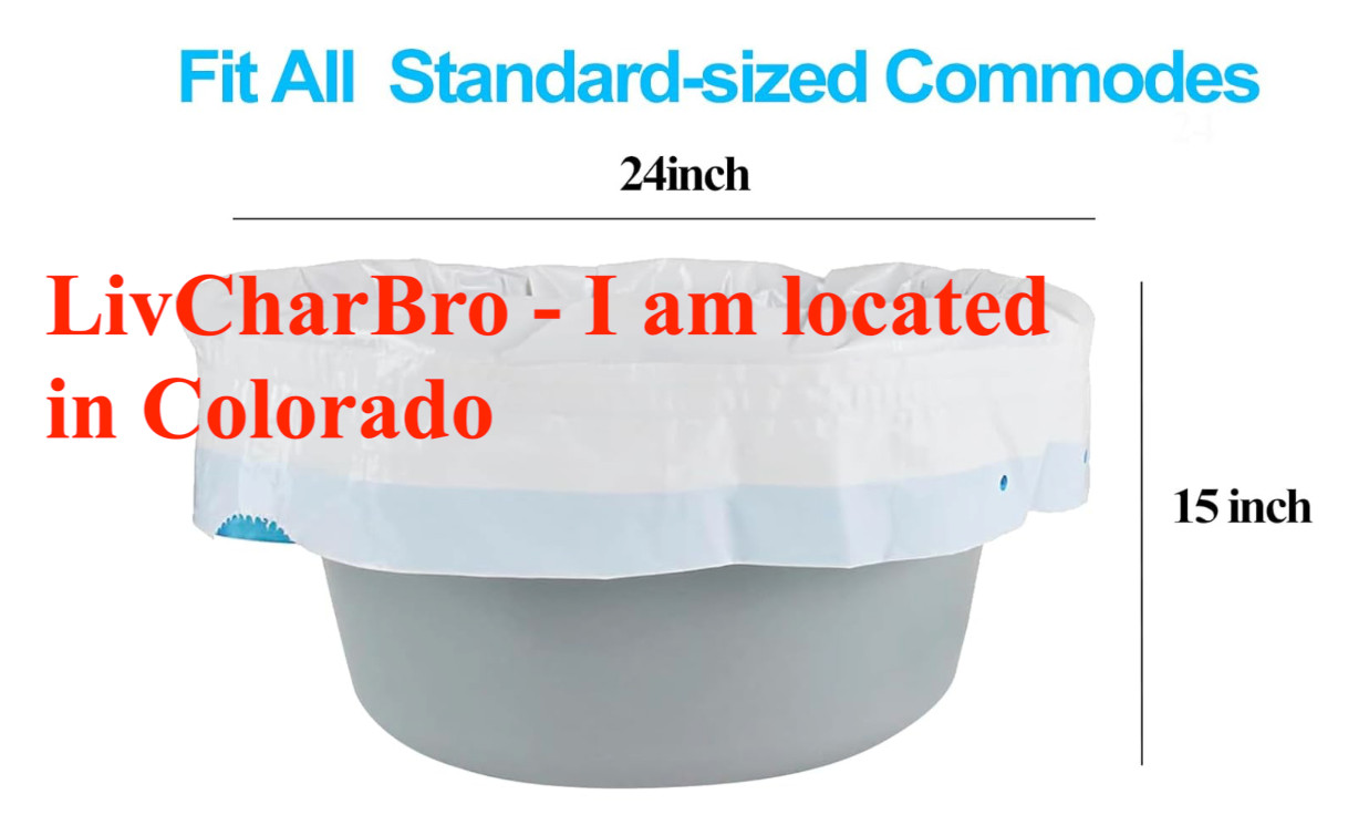 40 Disposable Heavy Duty Bedpan Liner Bags Leak-Resistant Bedside Commode Liners
