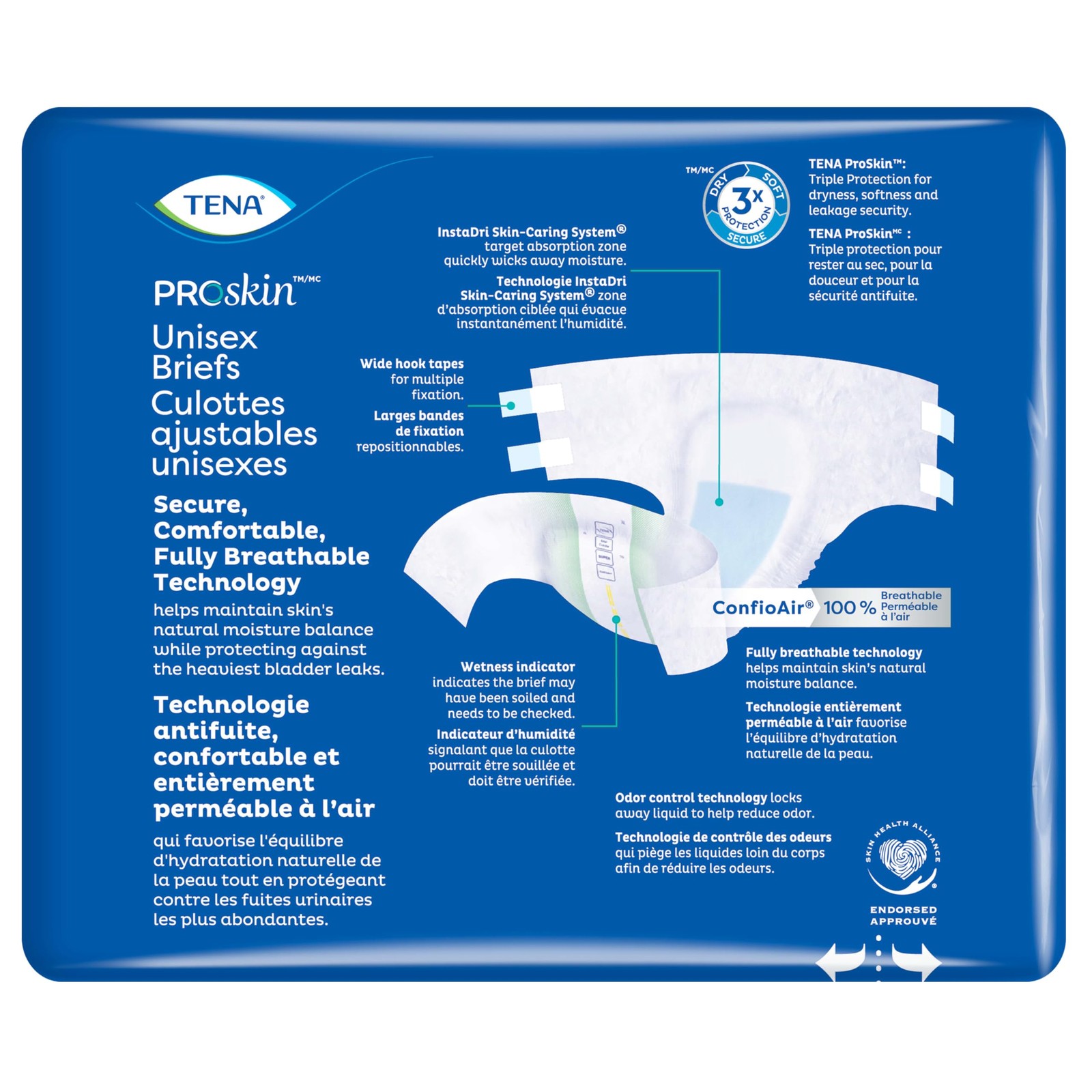 TENA ProSkin Unisex Adult Diapers with Tabs, Maximum Absorbency, Medium, 14 Ct