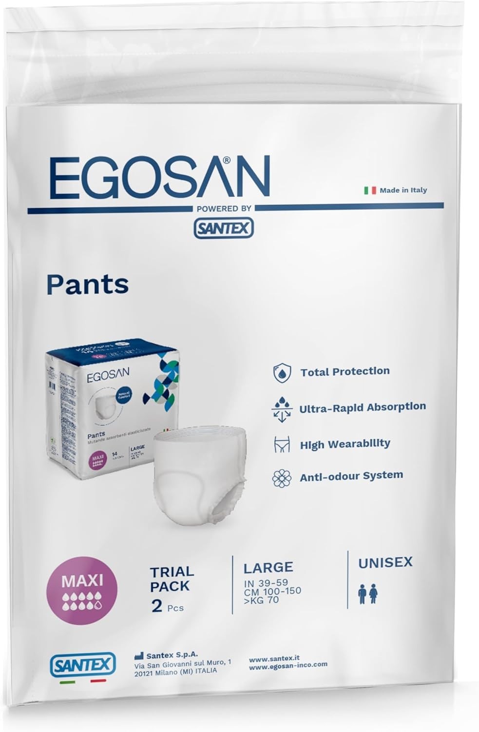 Maxi Incontinence Underwear Pull-Ups – 2 Count Large, Ultimate Comfort & Prot…