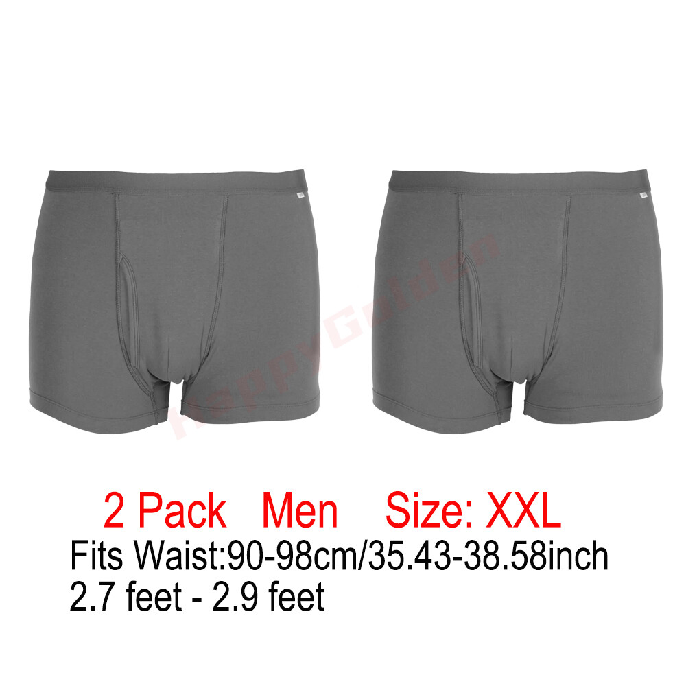 2 Pack Male Female Washable Incontinence Pants Underwear (Mild) Elderly Disabled