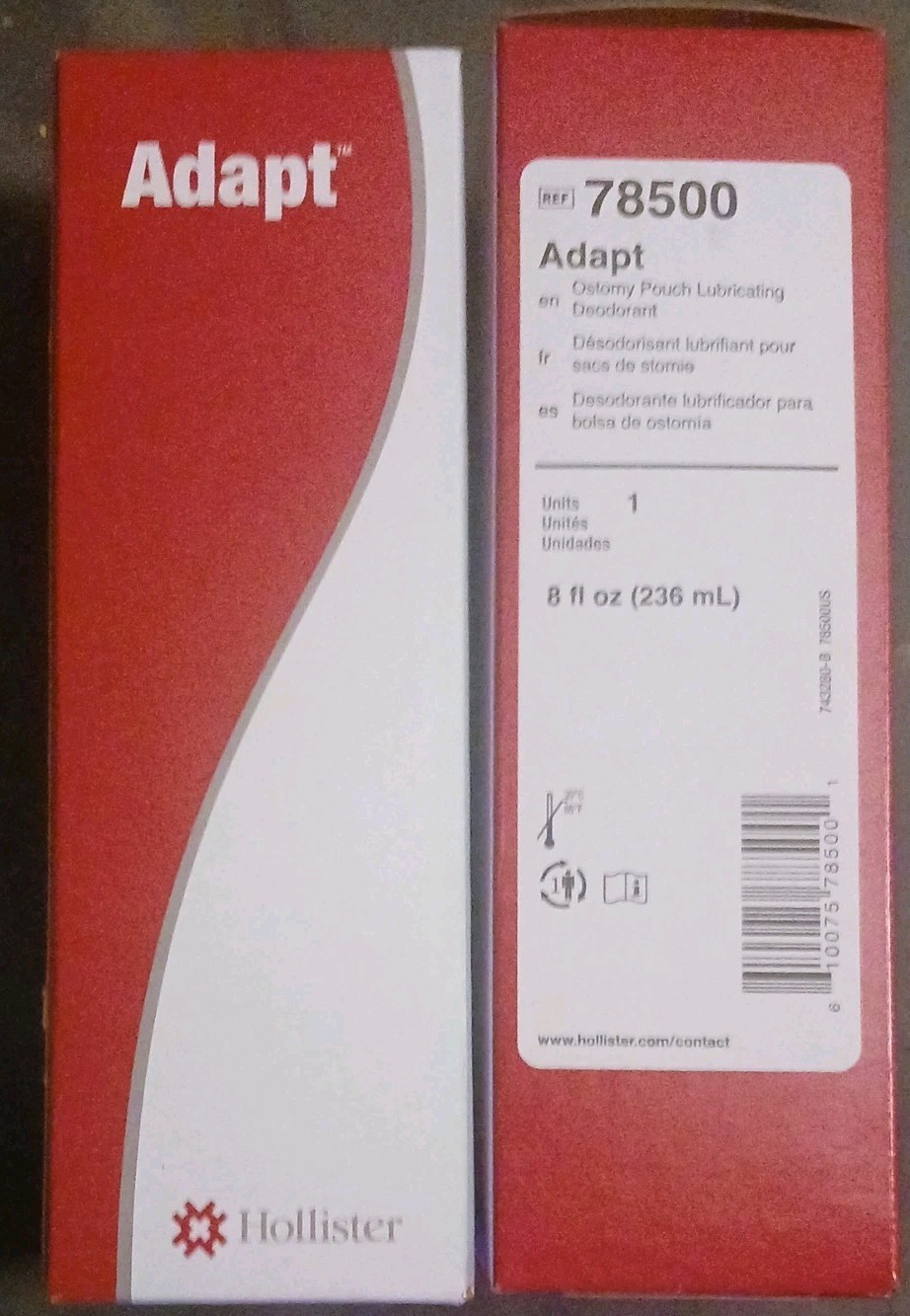 2 NIB Hollister 78500 Adapt Lube Deodorant For Ostomy Odor Control 8oz 78500