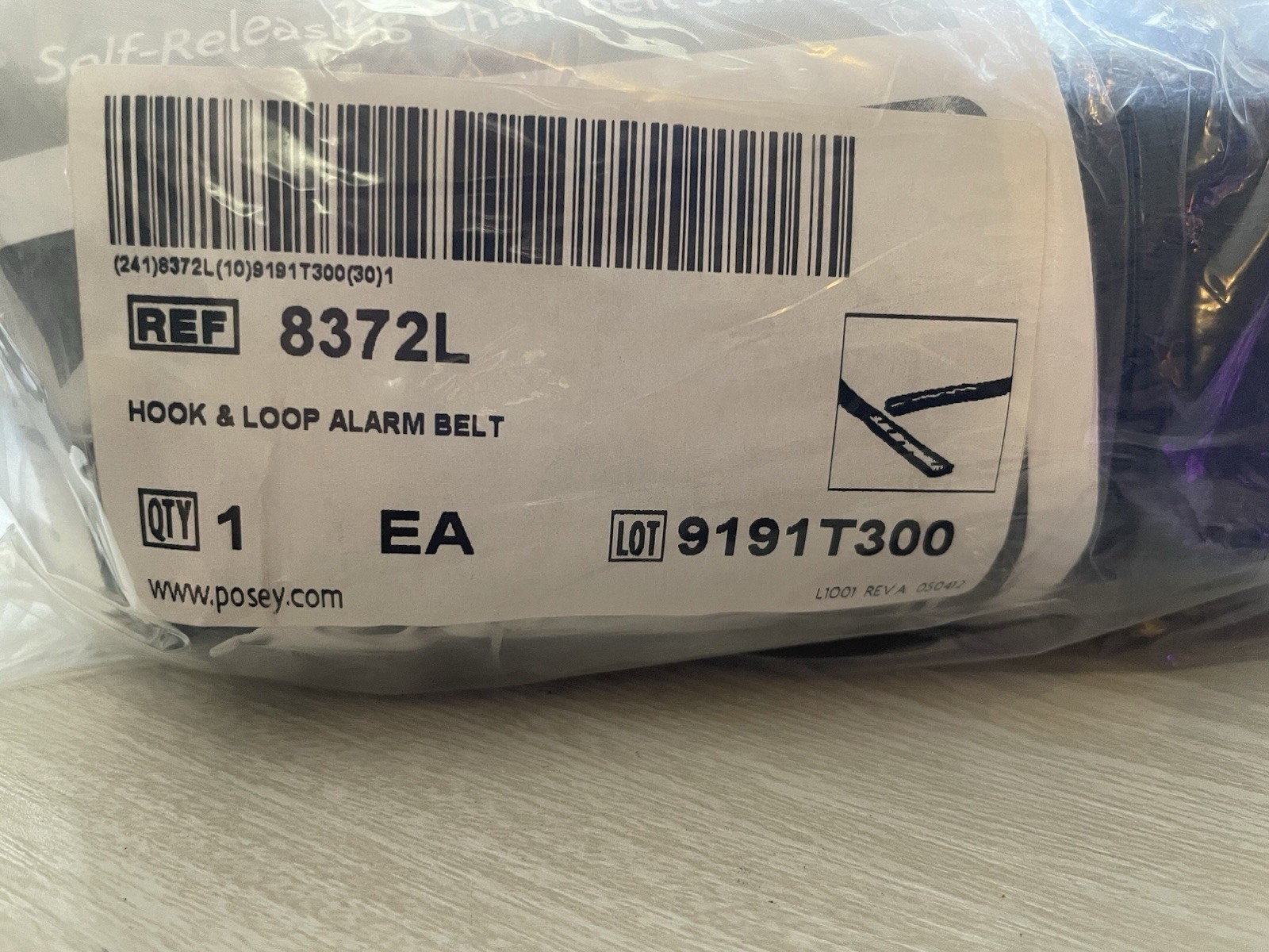 Posey Mobile Self-Releasing Chair Belt Sensor 8371 L NEW Hook & Loop Alarm Wheel