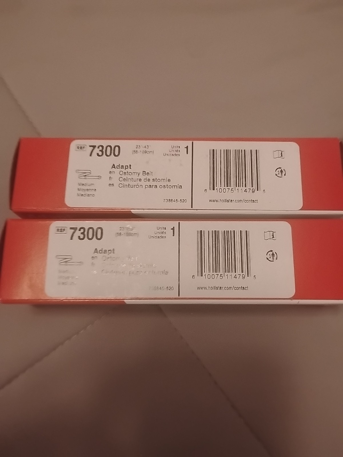 2xHollister 7300 Adapt Adjustable Ostomy Belts 23″ to 43″ Waist 3 BXS Exp 2030