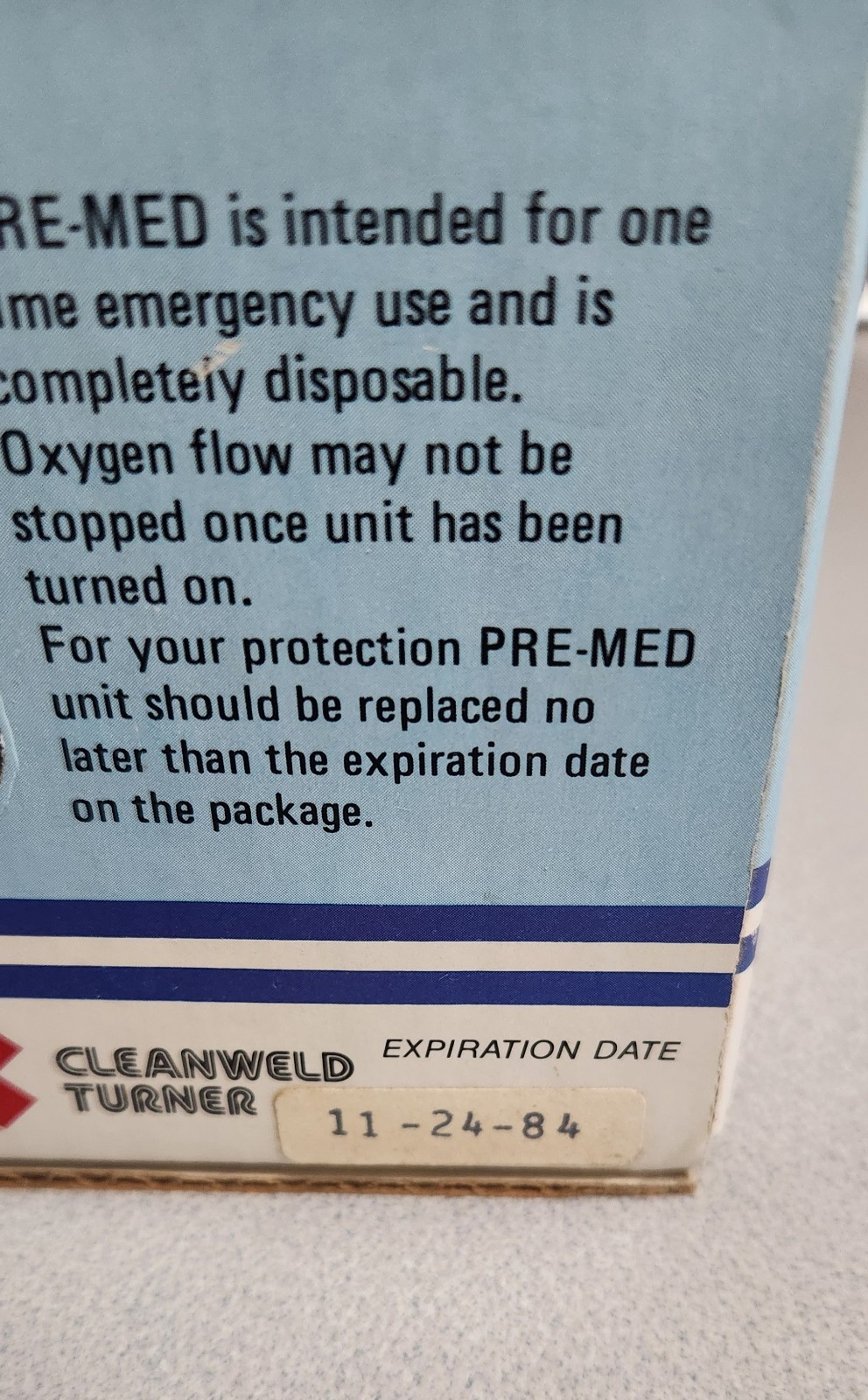 Cleanweld Turner Solid Ox Pre-Med Emergency Oxygen Tank – 1980’s Vintage