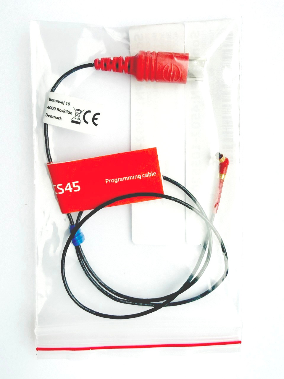 New Sonion CS45 Programming Cable. Red Color. S/N – 4502-1055202 – USA Shipping