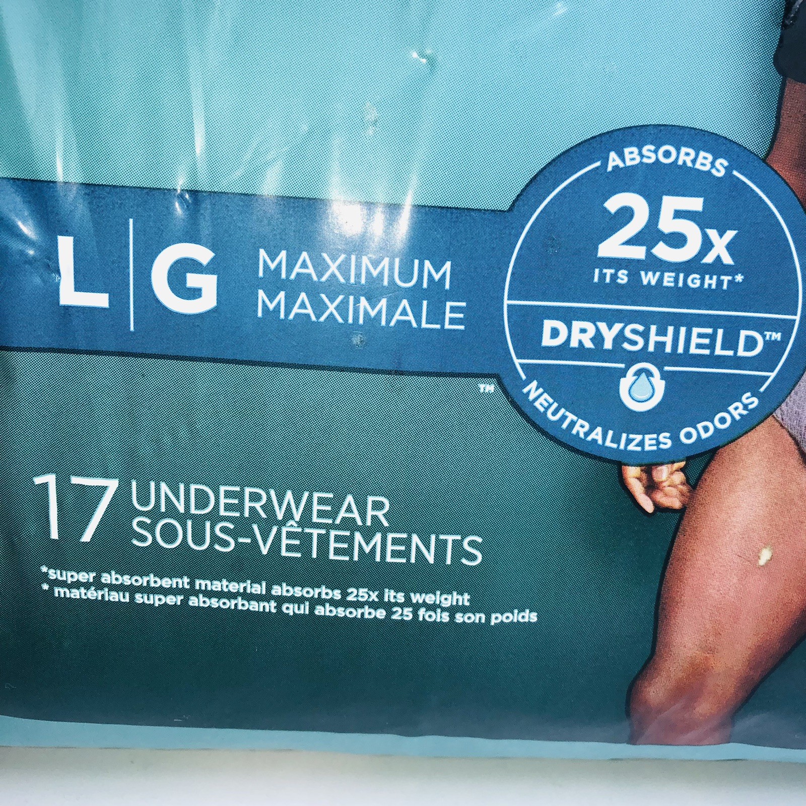 Depends Fit-Flex Underwear Men Size Large Max Absorb 17ct – Gray