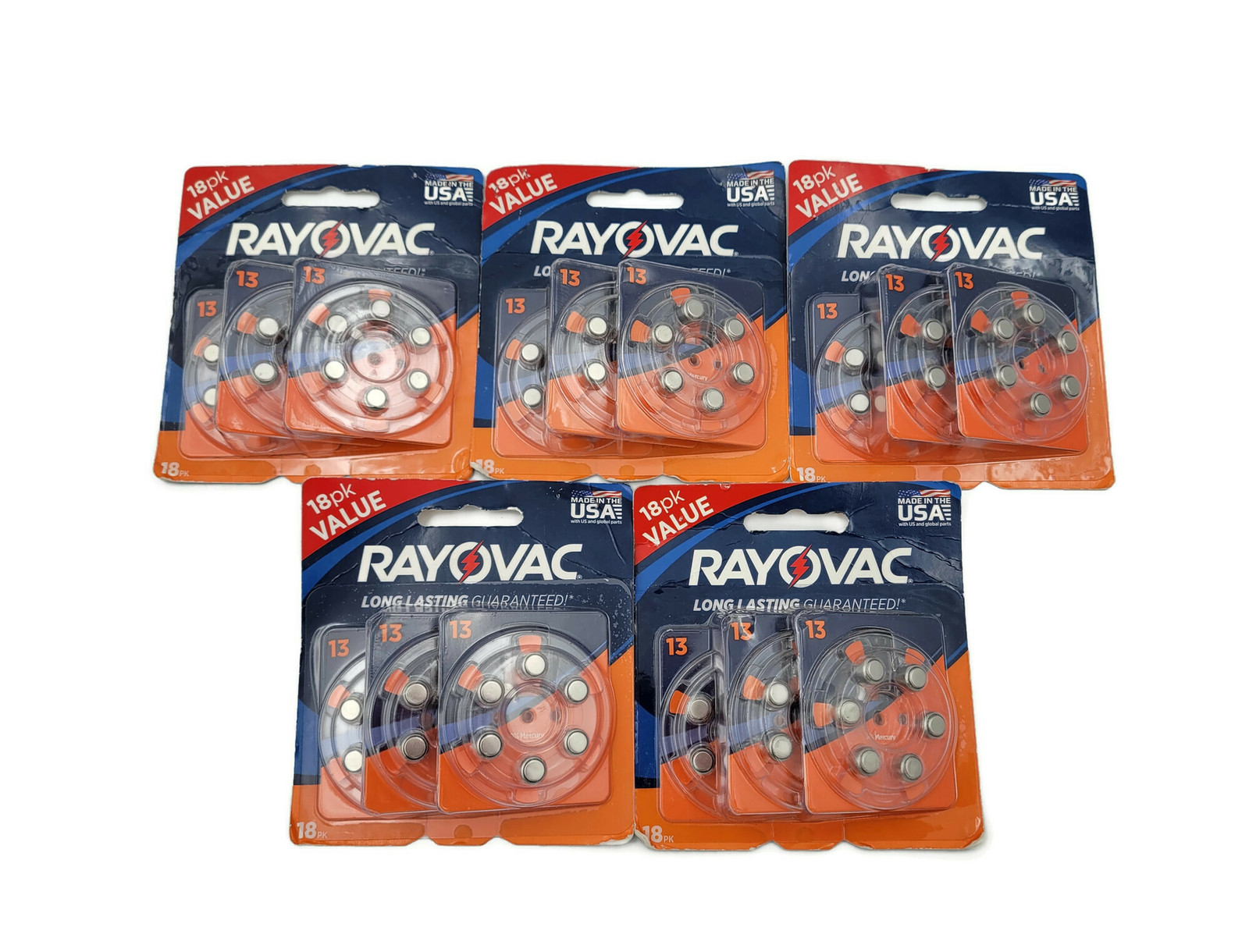 90 Units Rayovac L13za-18zmb Type 13 Hearing Aid Batteries 1.45v Zinc Dec 2020