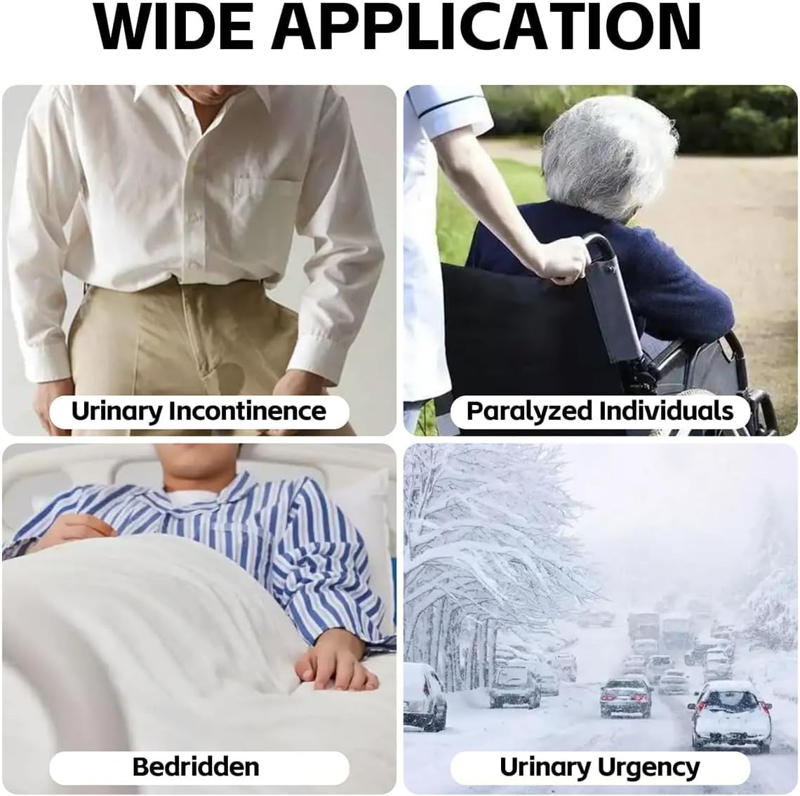 Condom Catheters for Elderly Men Age 80 – Wearable Urinal Underwear with Sili…