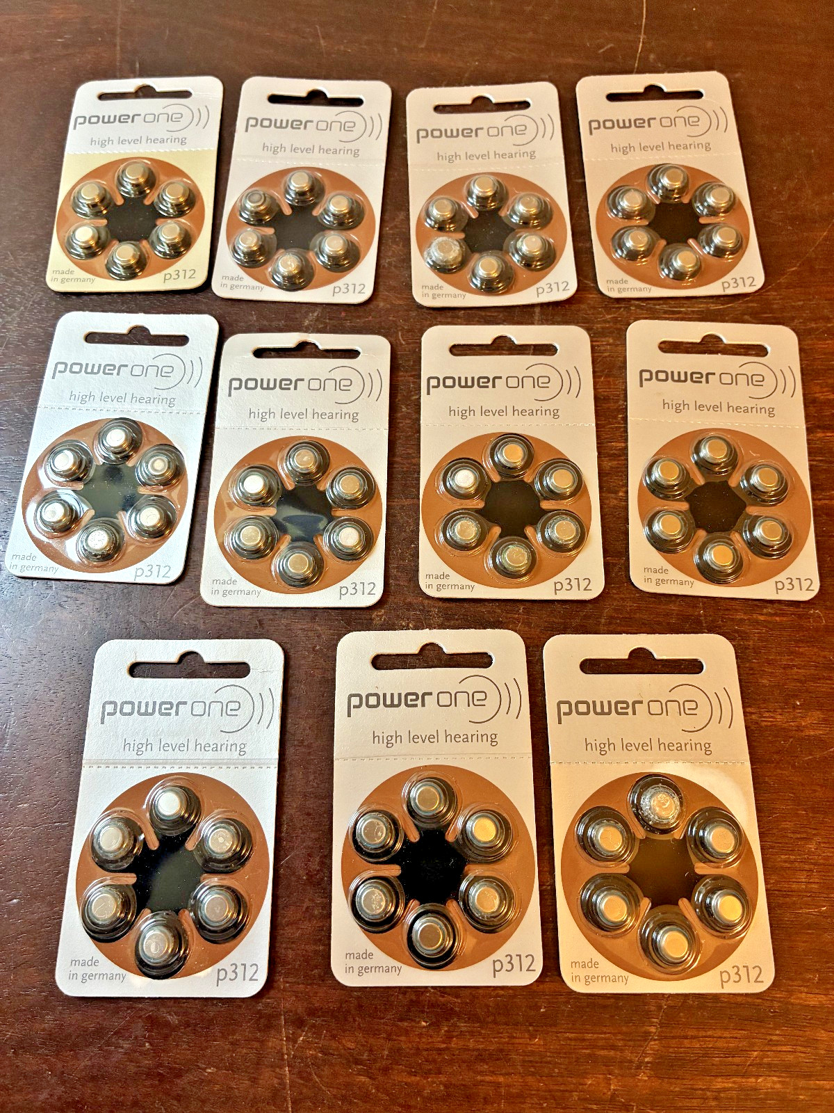 Power One P312 Hearing Aid Battery Lot of 66, New, Exp 2017, 18, 19