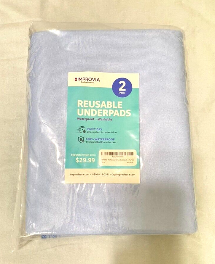 Improvia Reusable Underpads Waterproof + Washable