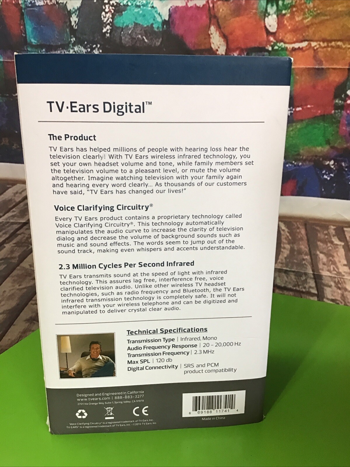TV Ears 11741 5.0 In-Ear Digital Wireless Hearing System – New Open Box