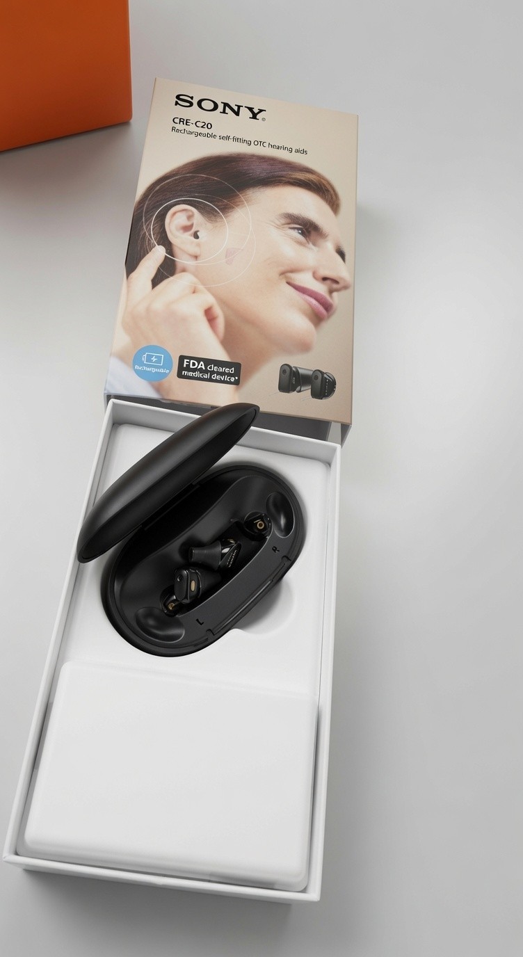 Sony CRE-C20 Self-Fitting OTC Hearing Aids for Mild to Moderate Hearing Loss