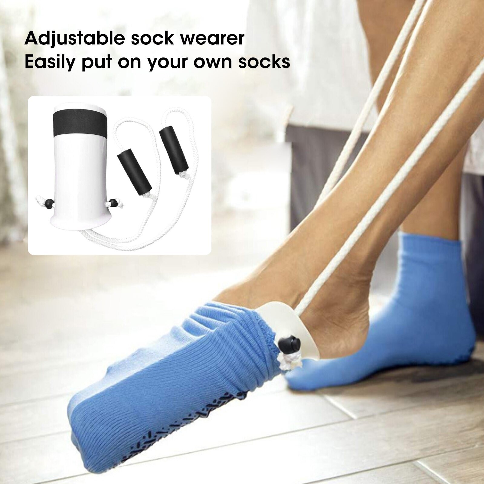 Sock Slider Aid Helps Put Socks On Off Slider Aid Blue Helper Sock aid