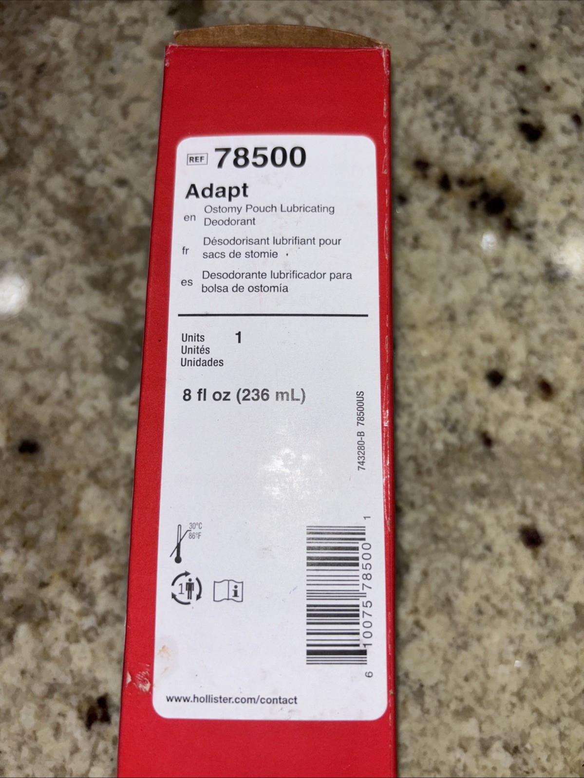 Hollister 78500 Adapt Lubricating Deodorant 8 Oz Ostomy Colostomy Supplies Ex 29