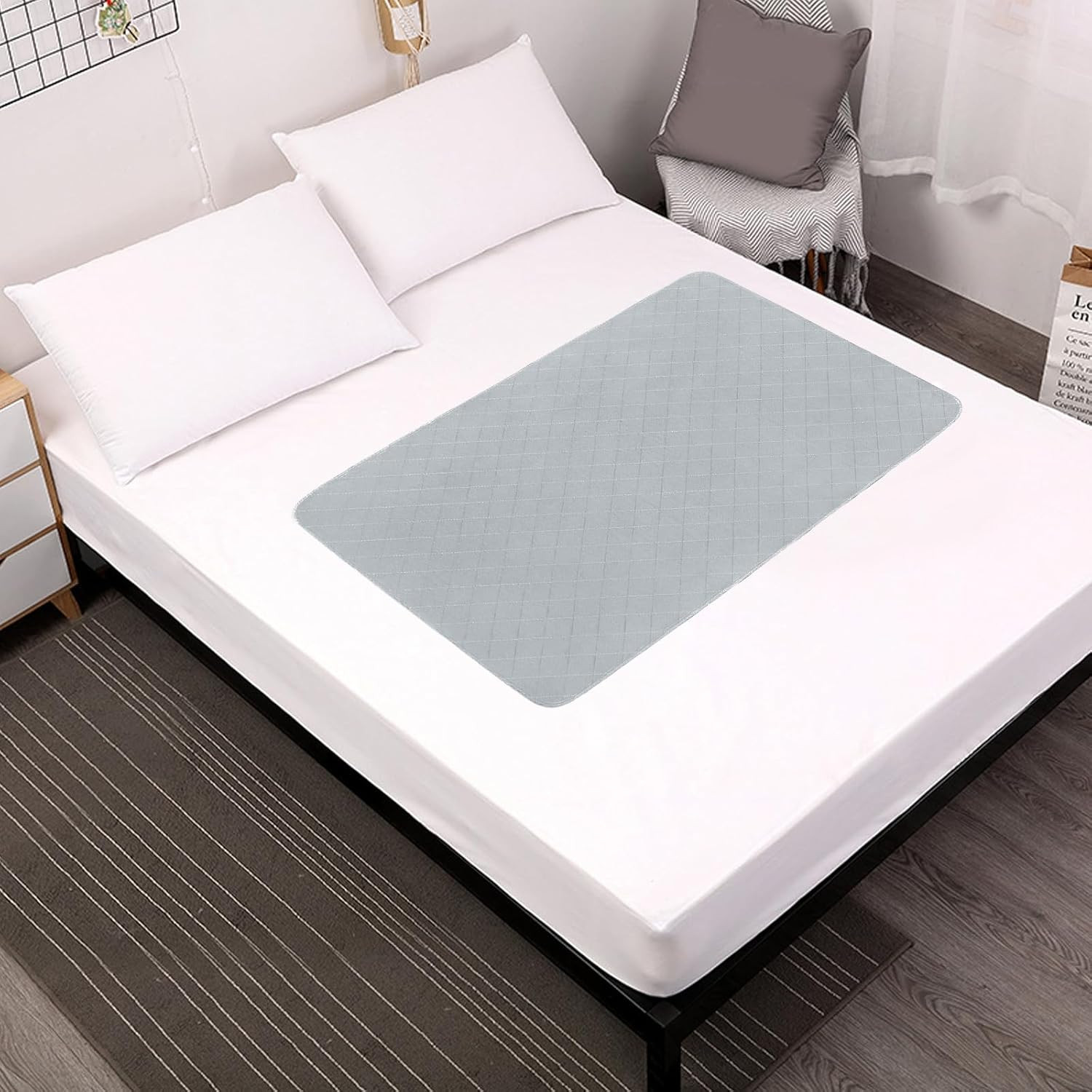 Waterproof Mattress Pad, Incontinence Bed Pads Washable, Slip Resistant Washable