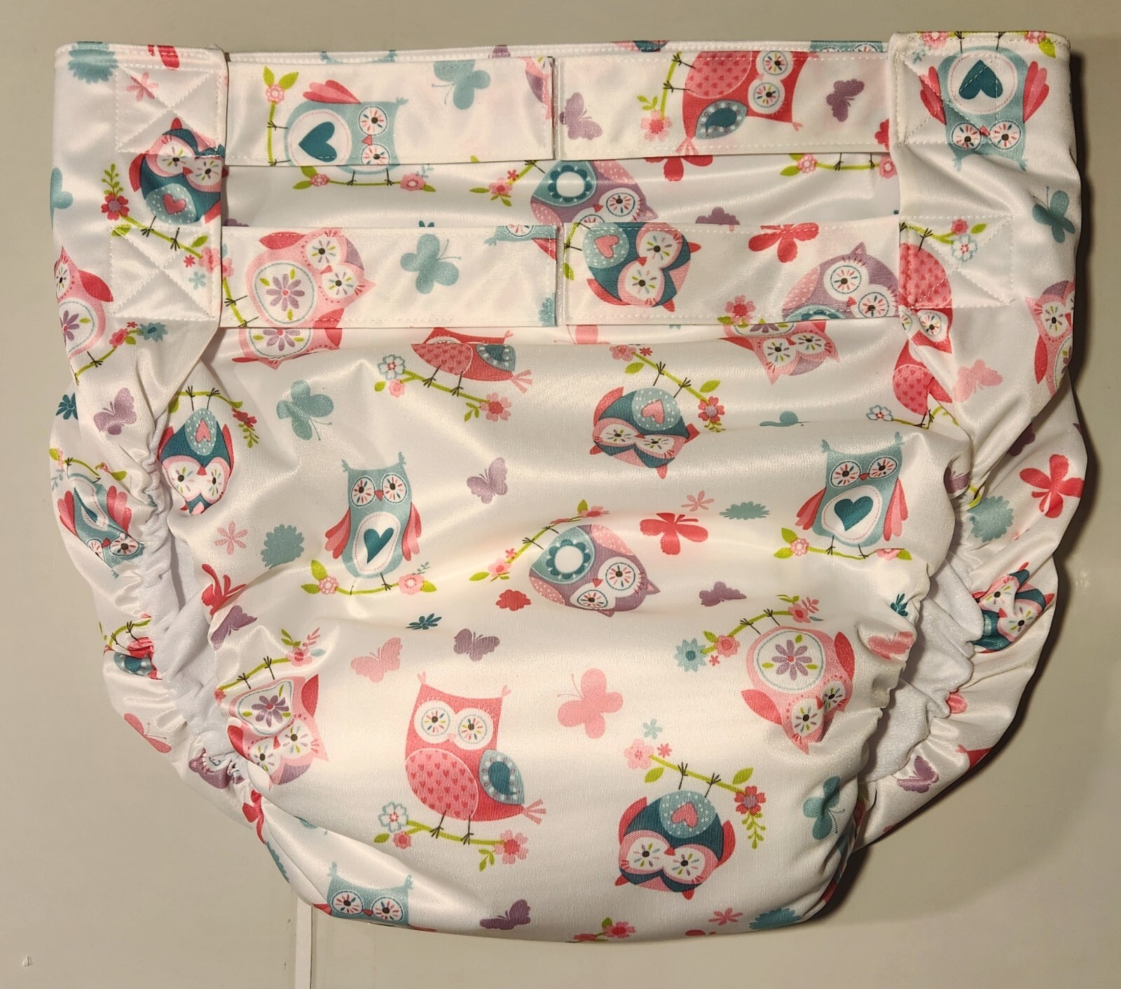 Dependeco All In One PUL adult diaper S/M/L/XL (owls pink)