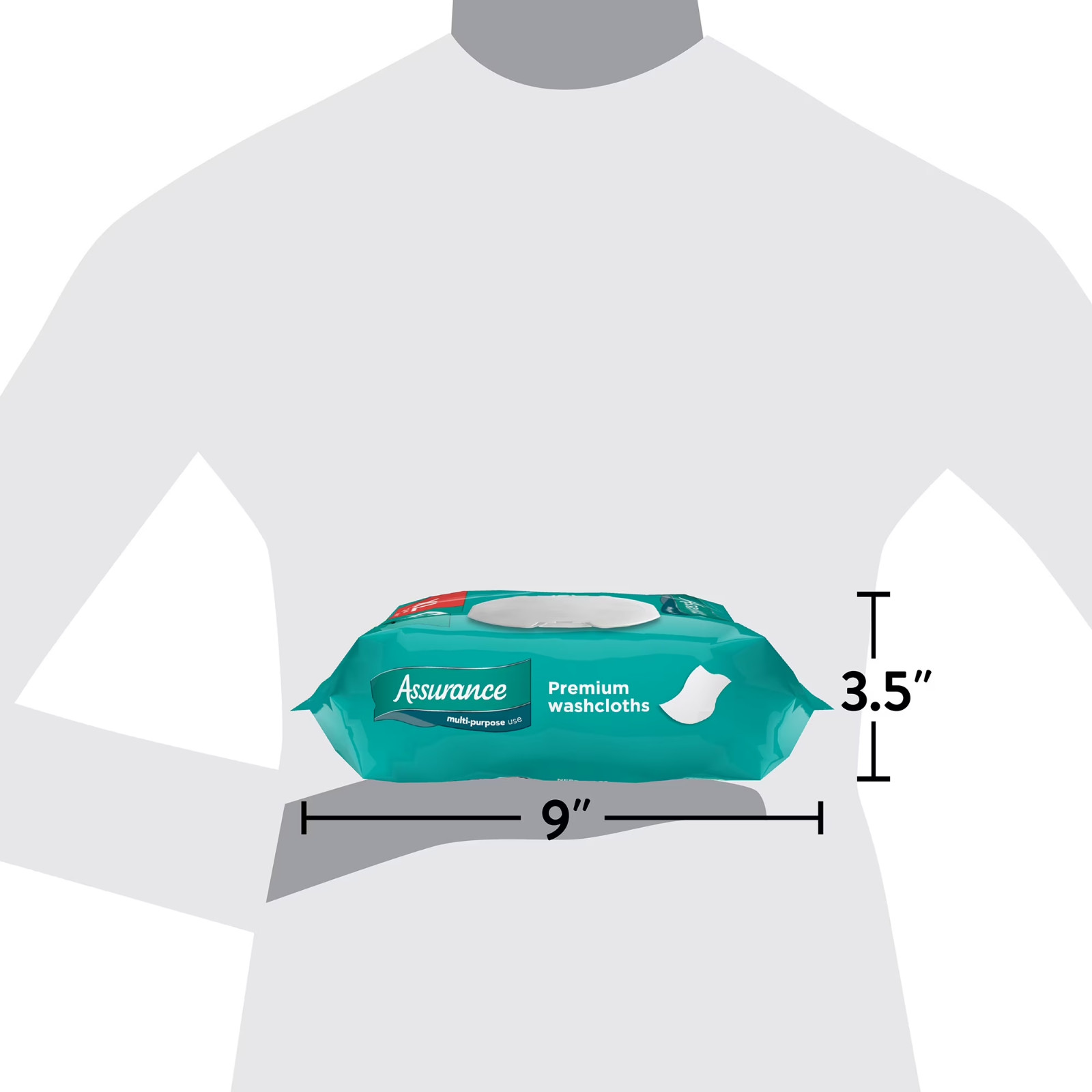 Assurance Premium Disposable Washcloths XL 96 Count | Extra Large Adult Wet Wipe