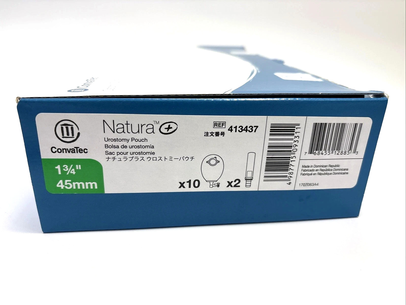 10 ConvaTec 413437 Natura™ Urostomy 1-3/4″ Flange Pouches Exp 2027