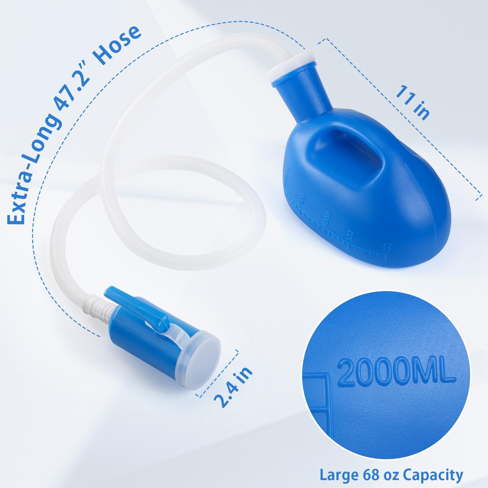 ONEDONE Urinals for Men – Portable Urinal 1 Count (Pack of 1), Blue
