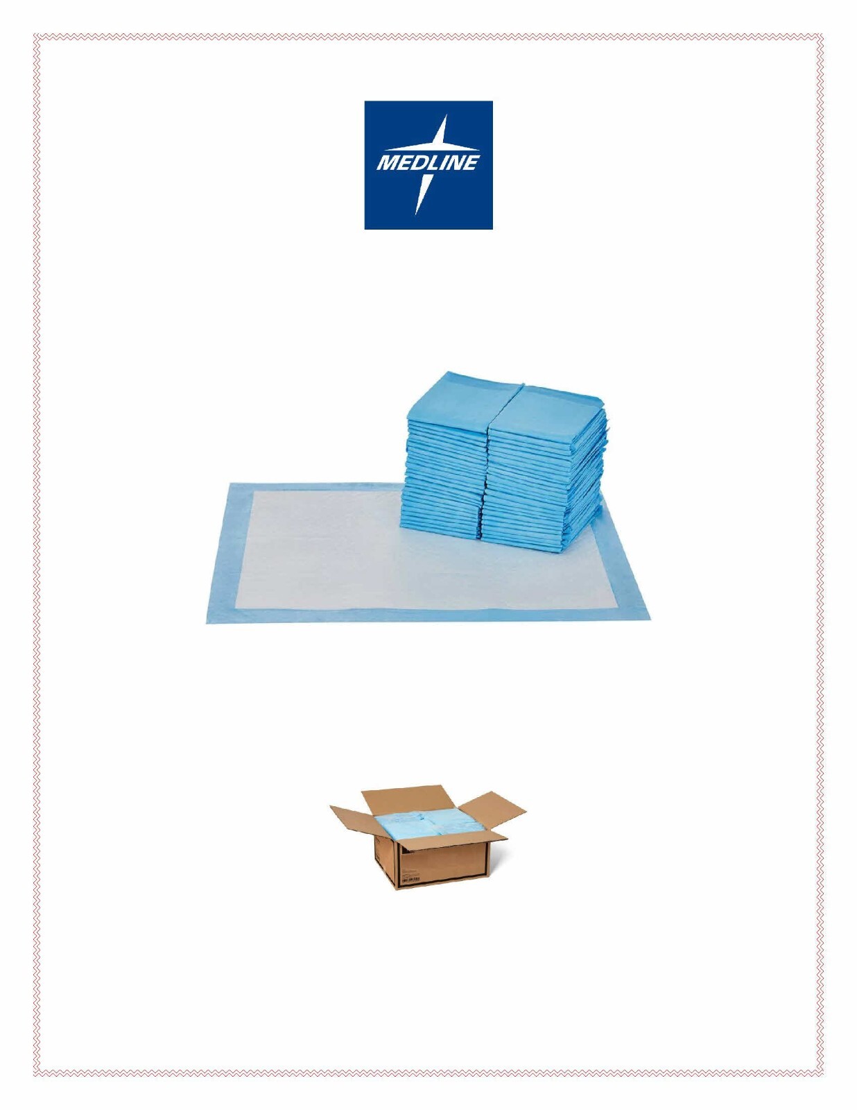 150ct Medline XL 30×30″ Hospital Grade 3-Ply Under Pads 38gr. Low-Cost Economy